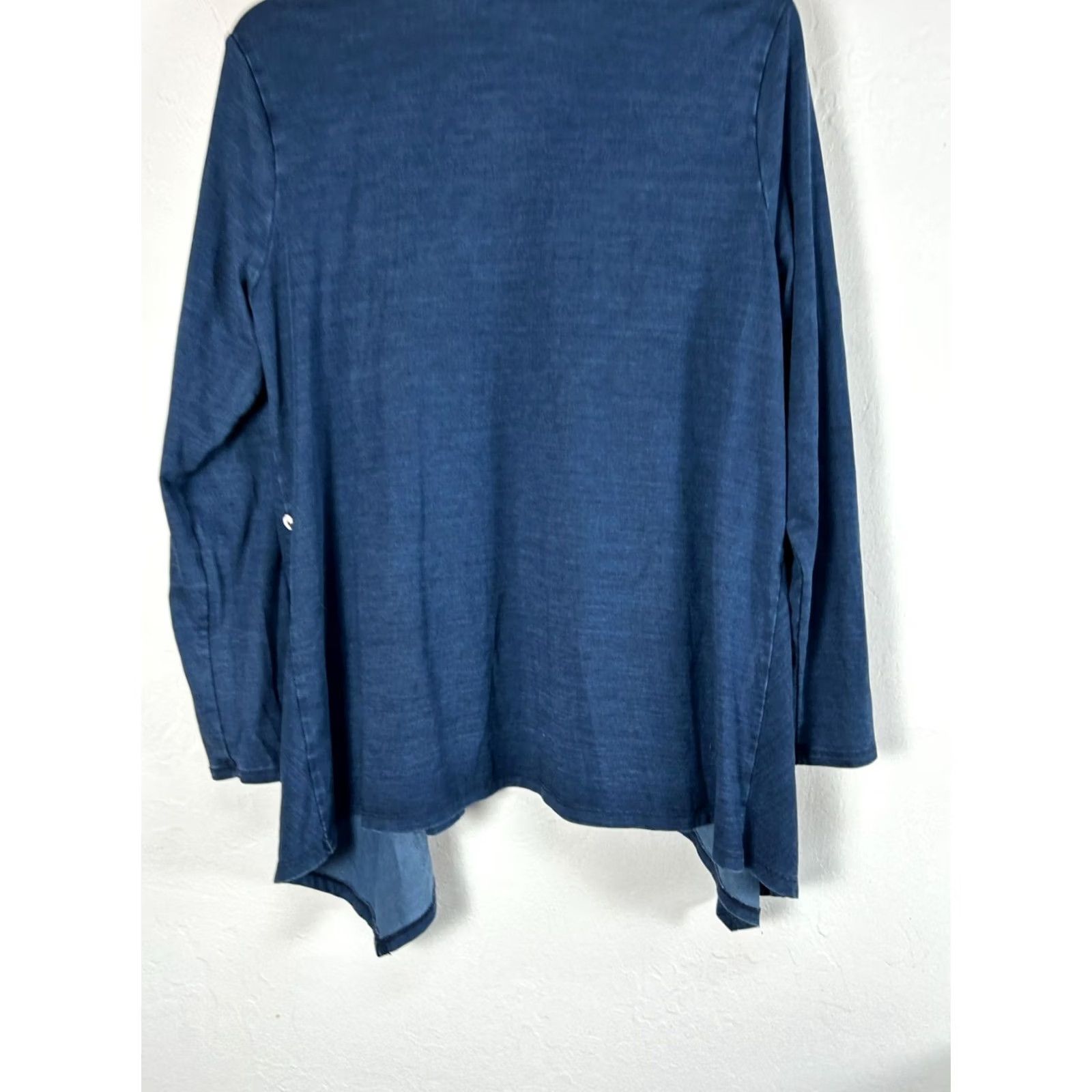 J. Jill J. Jill Pure Jill Indigo Blue Open Front Cardigan Lightweight Petite Medium PM Womens Cardigan Indigo Open Front Lightweight Petite Medium PM Size M / US 6-8 / IT 42-44 - 2 Thumbnail
