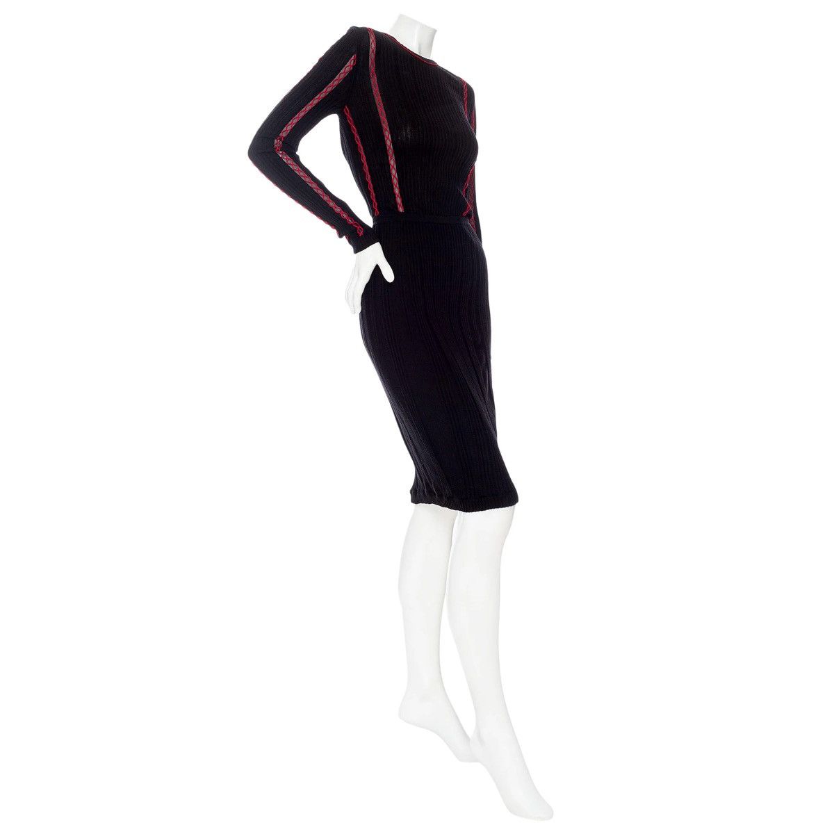 Versace Versace Bodycon Long Sleeve Knit Dress Size L / US 10 / IT 46 - 2 Thumbnail