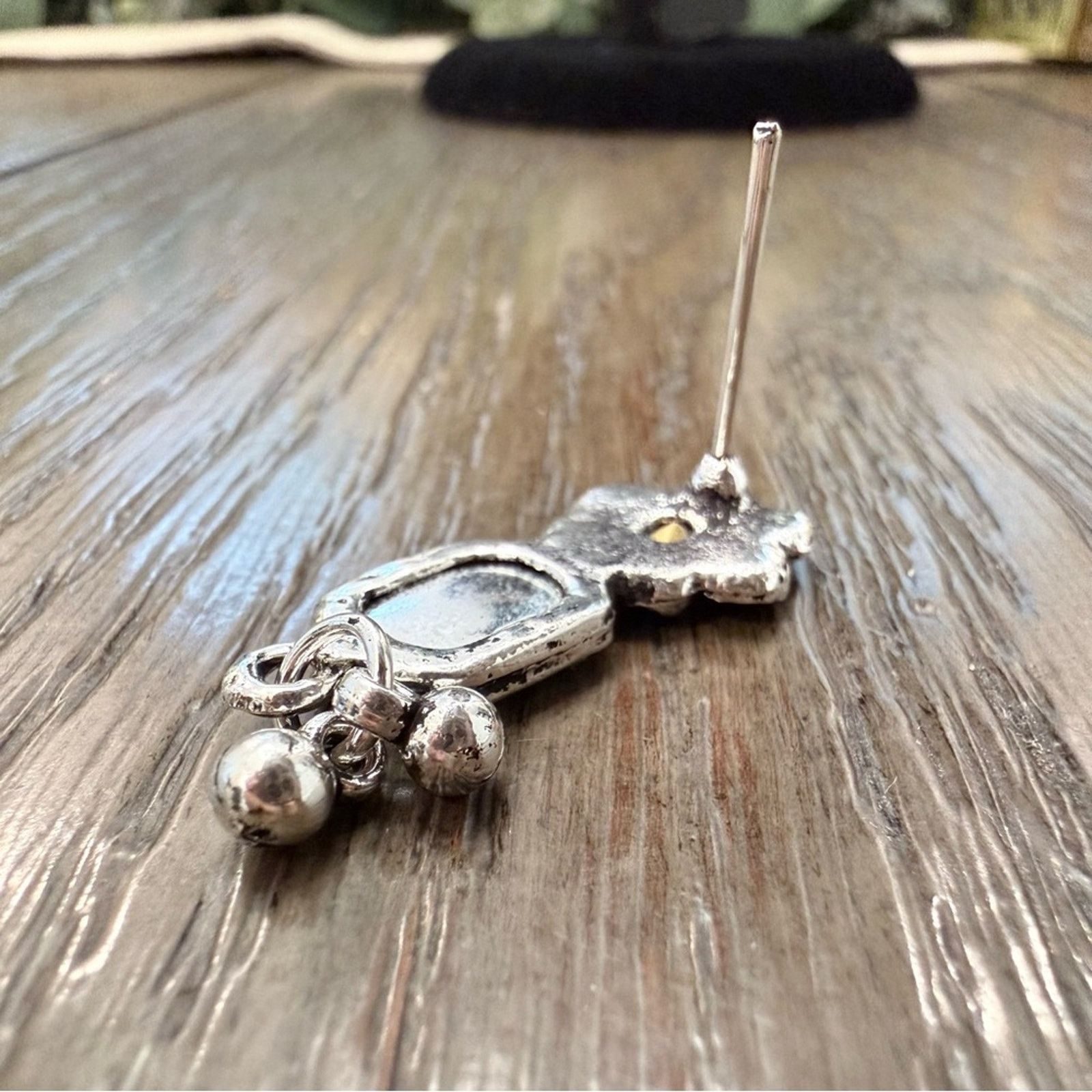 & Other Stories Oxidized Silver Plated Floral Necklace and Earring Set Size ONE SIZE - 6 Thumbnail