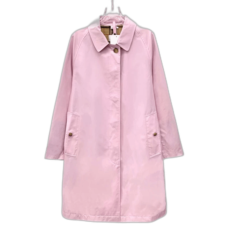Burberry Burberry Pink Cotton Long Sleeve Coat Size US S / EU 44-46 / 1 - 1 Thumbnail