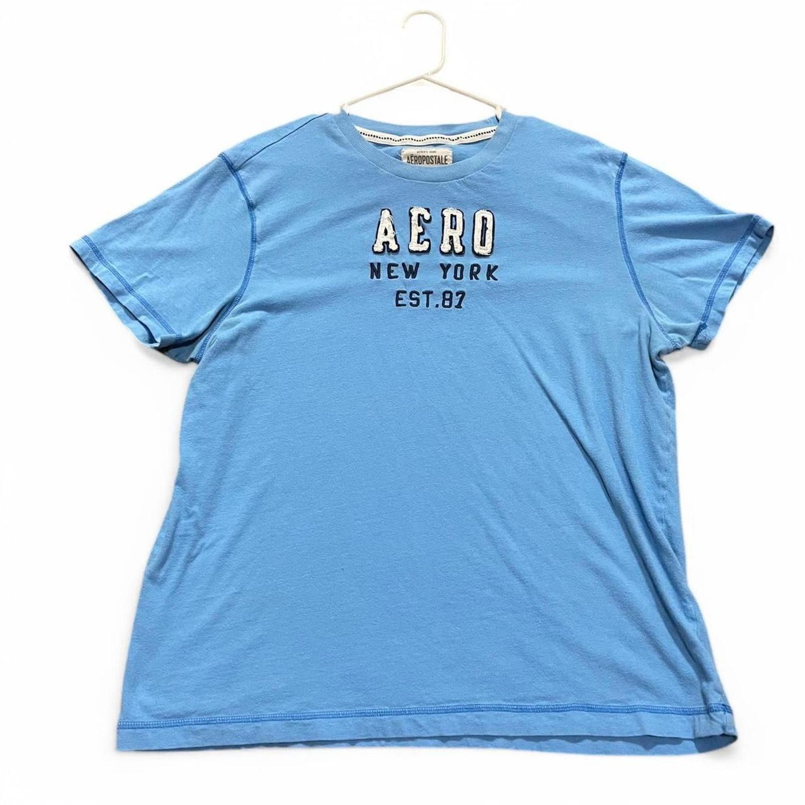 Aeropostale Aeropostale Blue New York Est. 82 Embroidered T-shirt XL Size US XL / EU 56 / 4 - 1 Thumbnail