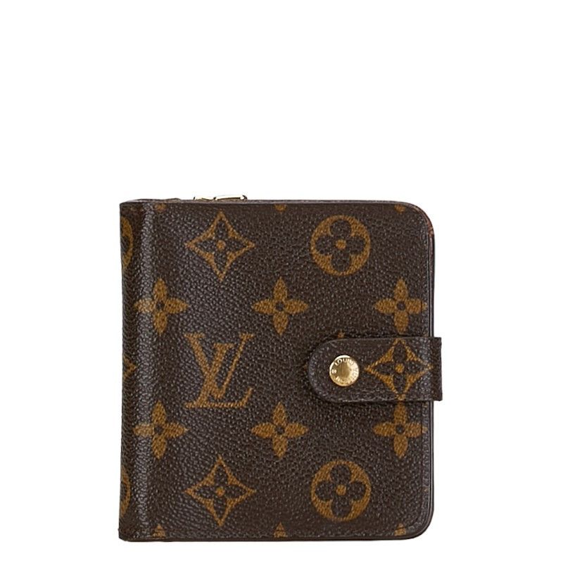 Louis Vuitton Louis Vuitton Louis Vuitton Monogram Compact Zip Bifold Wallet M61667 Canvas Short Wallet M61667 in Very Good Condition Size ONE SIZE - 1 Thumbnail
