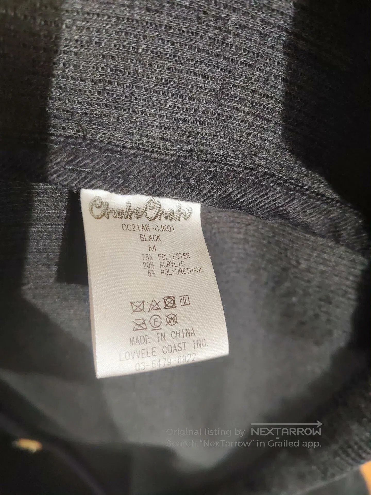 Japanese Brand Chah Chah Black Corduroy Jacket. Size US M / EU 48-50 / 2 - 4 Thumbnail