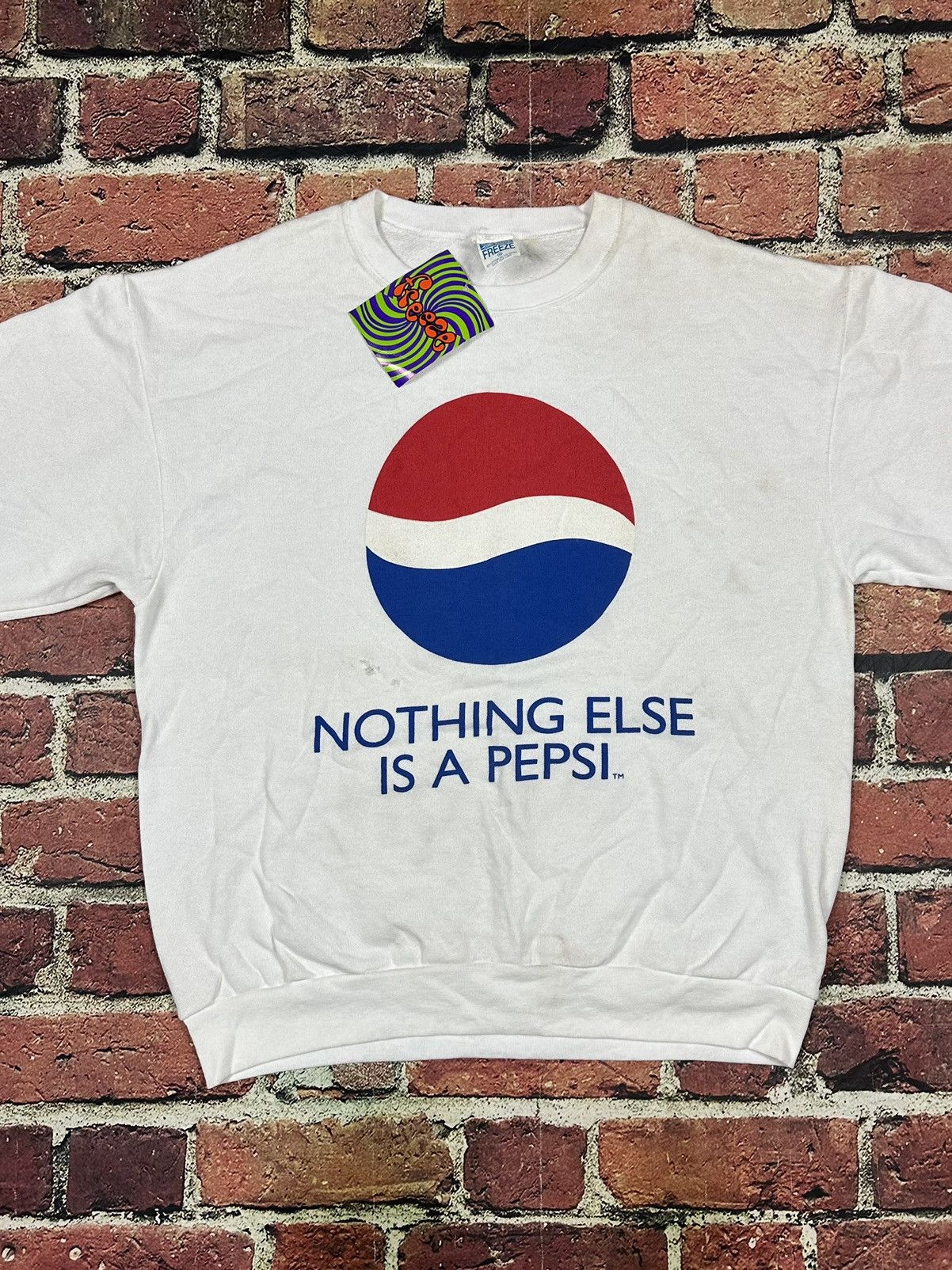 Pepsi × Vintage Vintage FREEZE Sweatshirt Nothing Else Is A PEPSI Logo 90s Size US XL / EU 56 / 4 - 2 Thumbnail