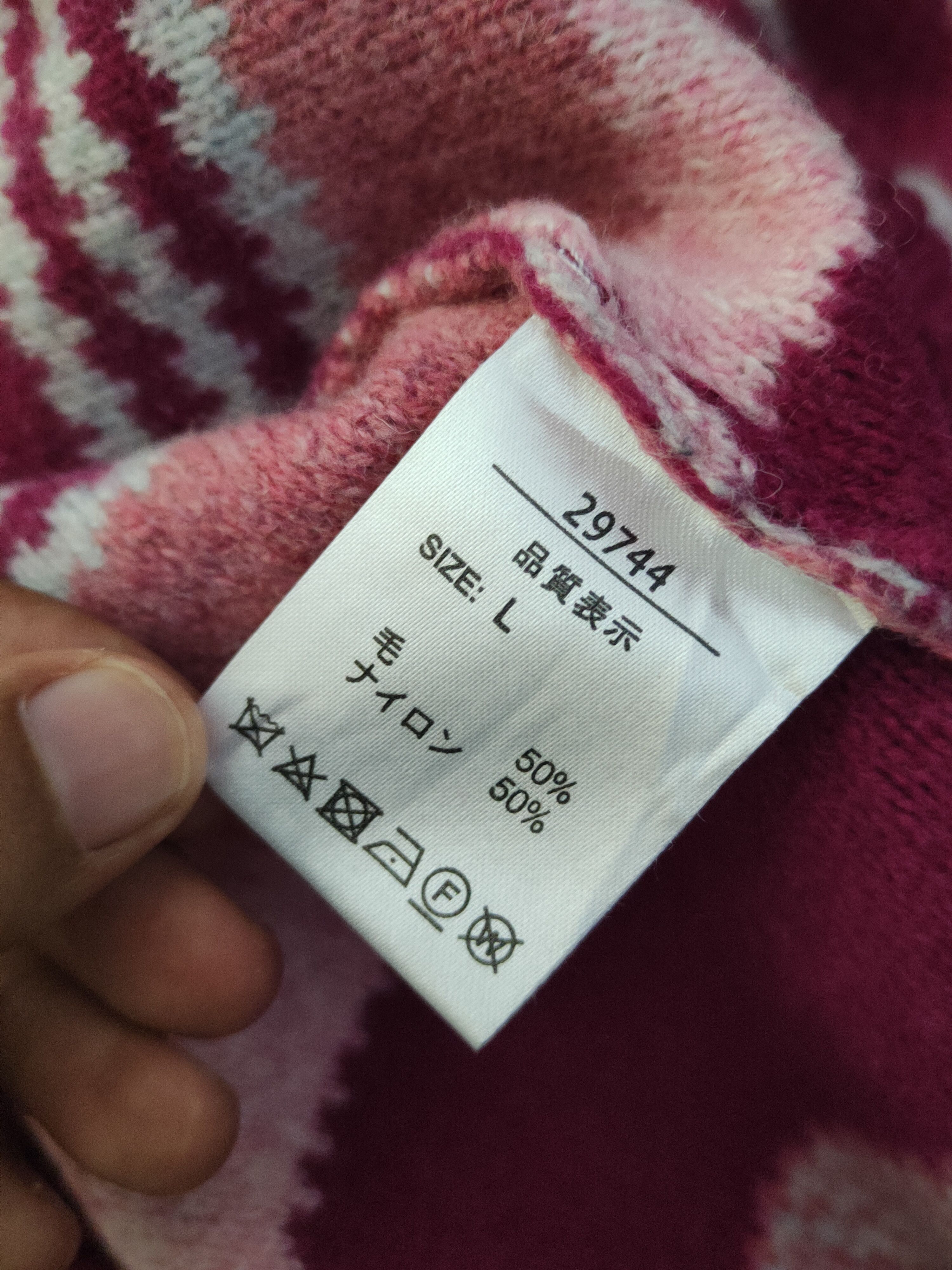 Homespun Knitwear × Japanese Brand × Macbeth Macbeth Pink Knitwear Sweatshirts #W1090 Size L / US 10 / IT 46 - 11 Thumbnail