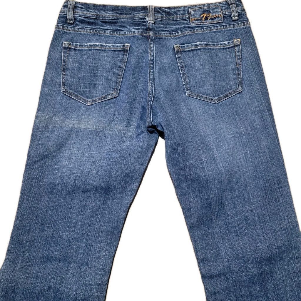 Seven 7 Seven 7 Classic Flare Stretch Blue Jeans Size 31 Inseam 34" Size 31" - 8 Thumbnail