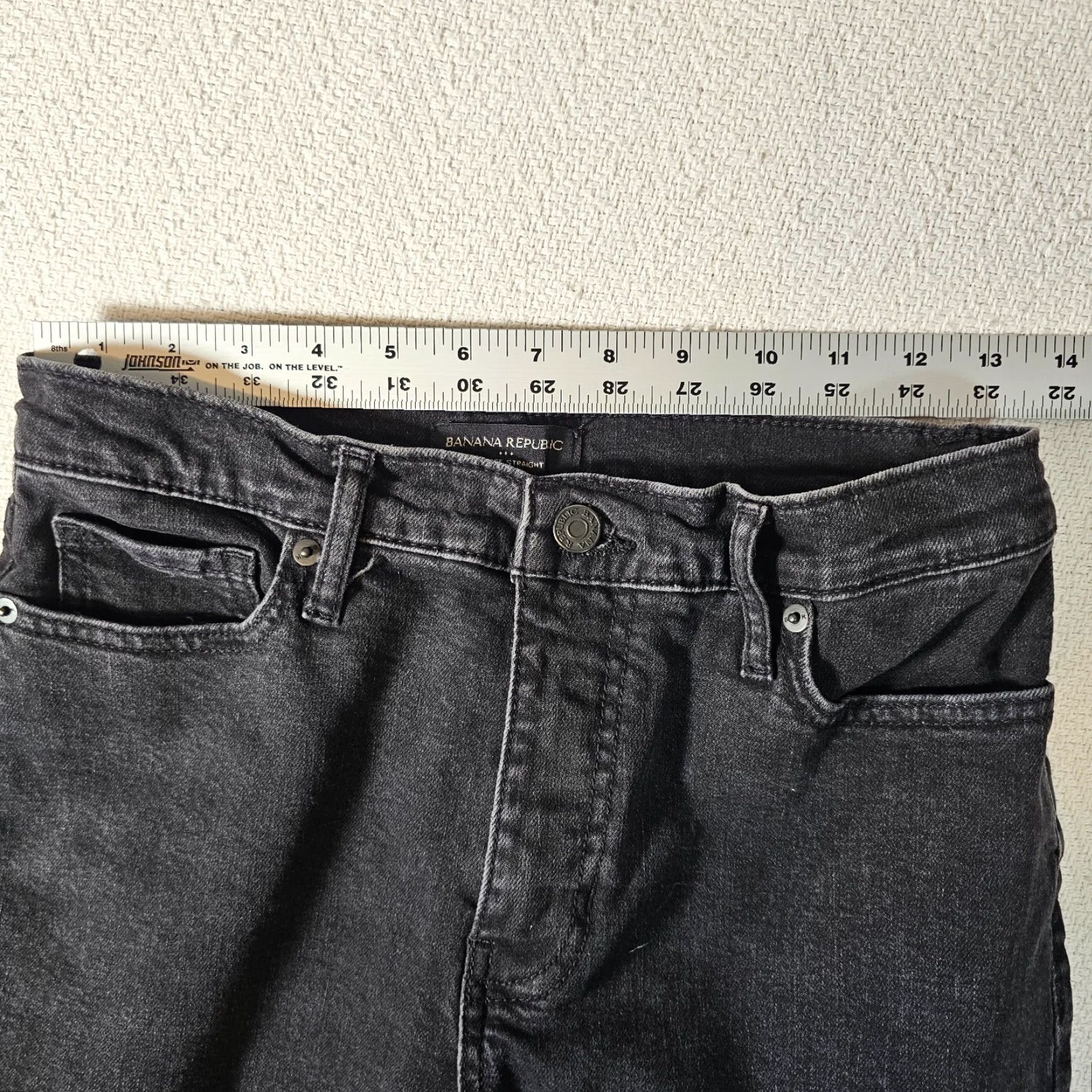 Banana Republic VINTAGE Banana Republic Jeans Women's Size 27 Medium Black Straight High Rise Denim Size 27" / US 4 / IT 40 - 5 Thumbnail