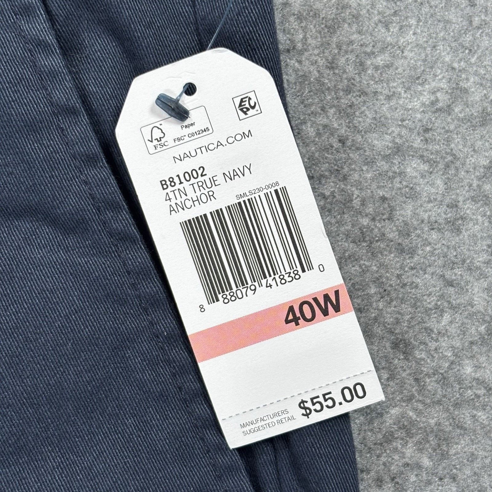 Nautica Nautica Classic Fit Deck Shorts Navy Blue Mens 40x8.5 NWT Size US 40 / EU 56 - 4 Thumbnail
