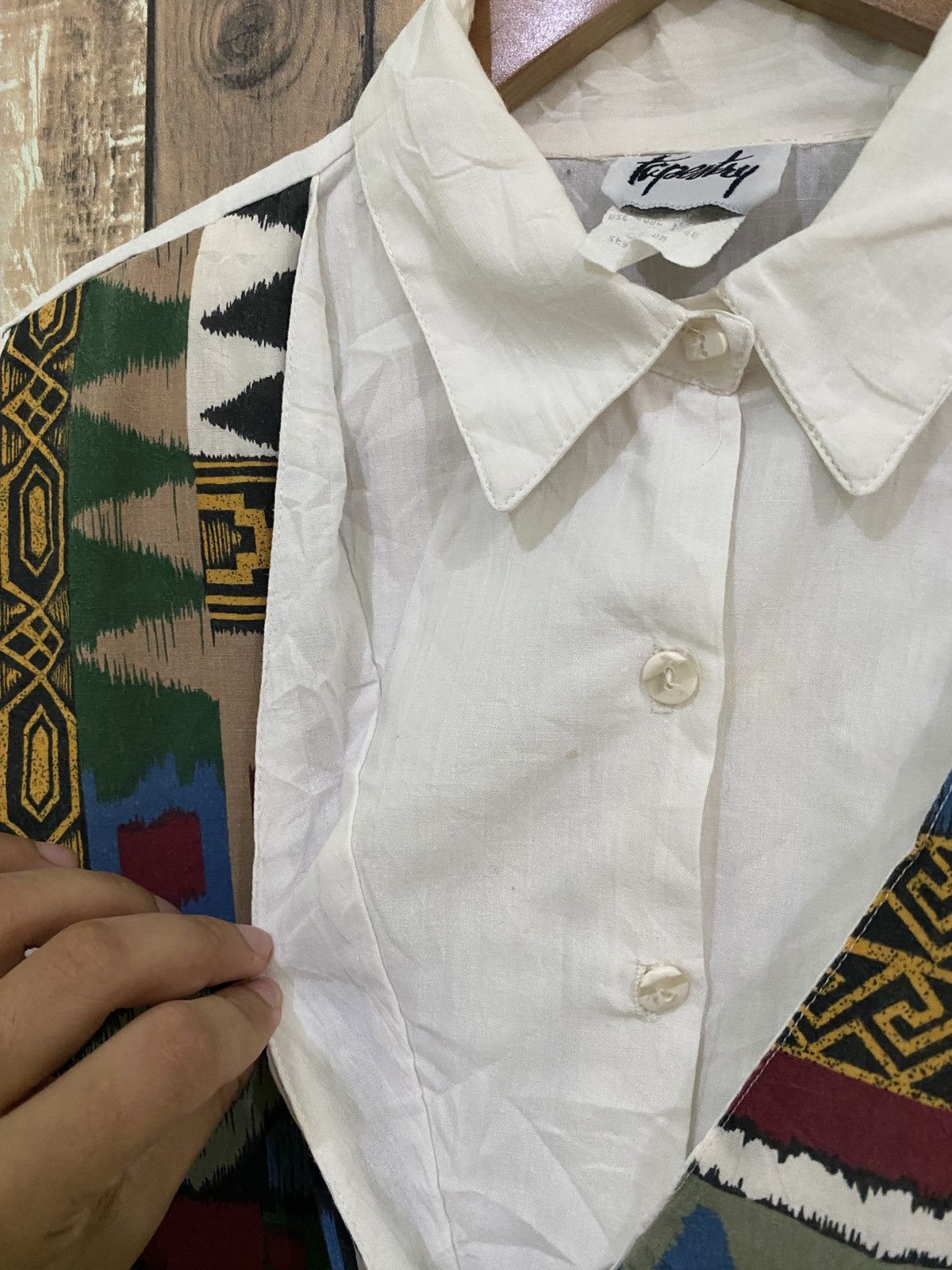 Vintage 80s Vintage Tapestry Western Design Vest Shirt Size M / US 6-8 / IT 42-44 - 9 Thumbnail