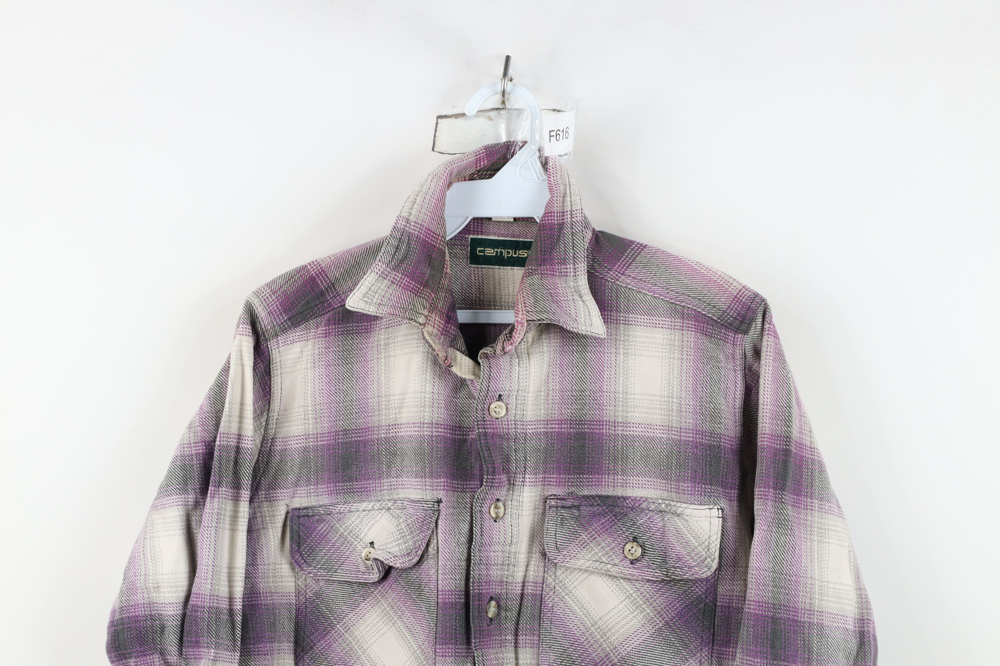 Vintage Vintage 90s Streetwear Heavyweight Flannel Button Shirt Size US M / EU 48-50 / 2 - 2 Thumbnail