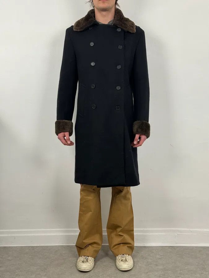 Marc Jacobs 2010s Marc Jacobs Black Detachable Fur Wool Long Coat Size US M / EU 48-50 / 2 - 2 Thumbnail