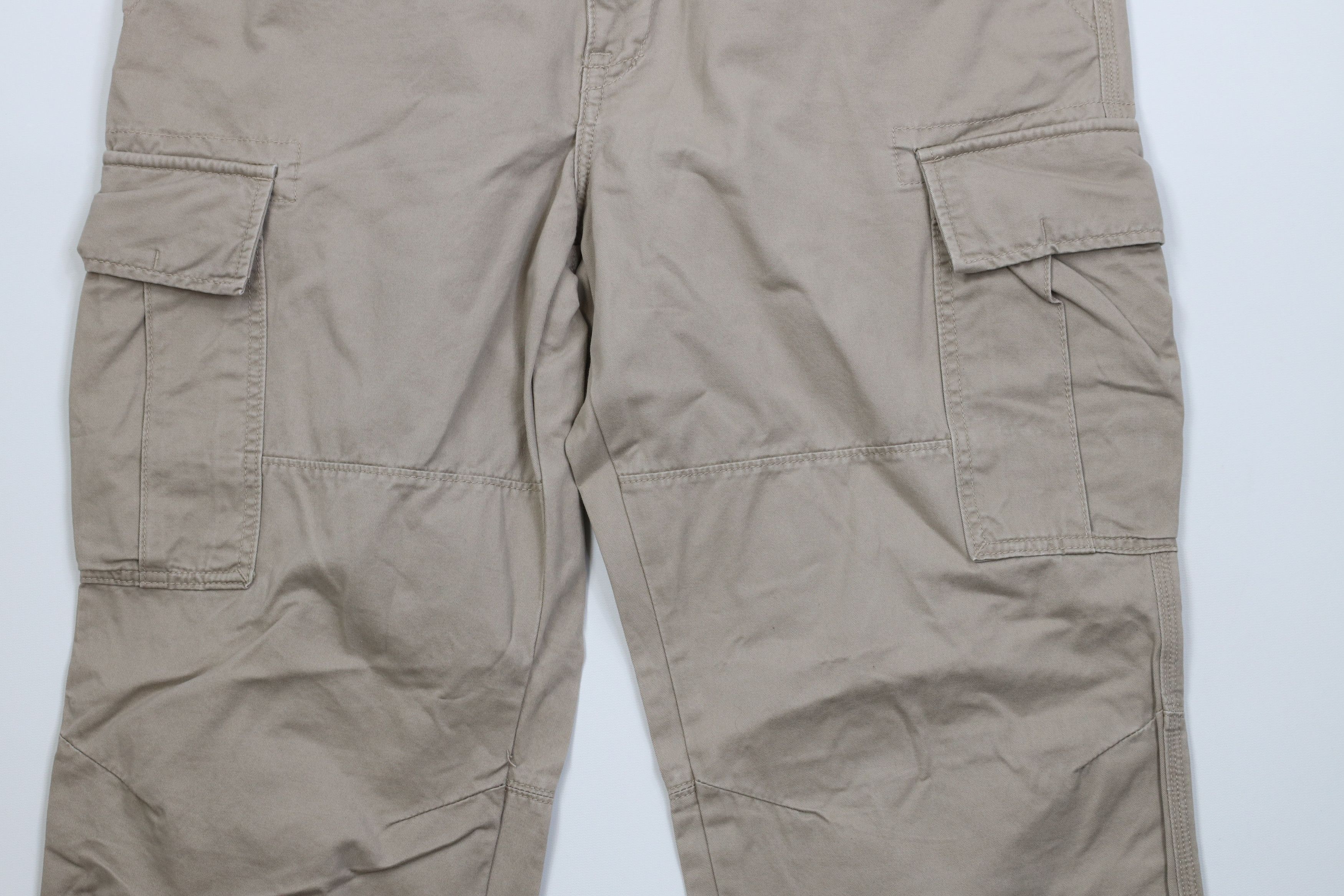 Nautica Vintage 90s Y2K Nautica Wide Leg Cargo Pants Beige Cotton Size US 36 / EU 52 - 3 Thumbnail