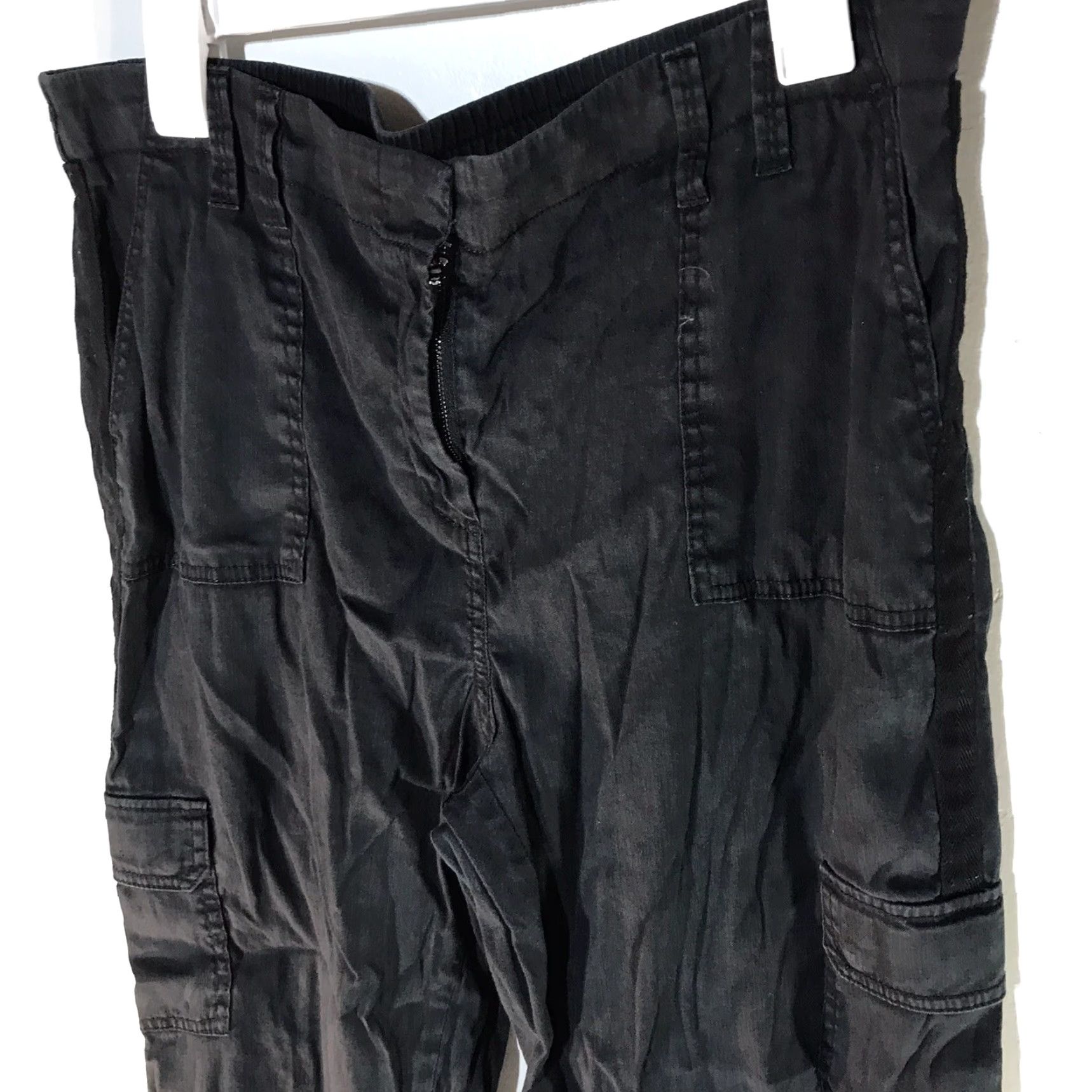 Vintage VINTAGE Chico's Cropped Cargo Pants Women's Size M Black Linen Blend Casual Spring Summer Fall Size 32" / US 10 / IT 46 - 2 Thumbnail
