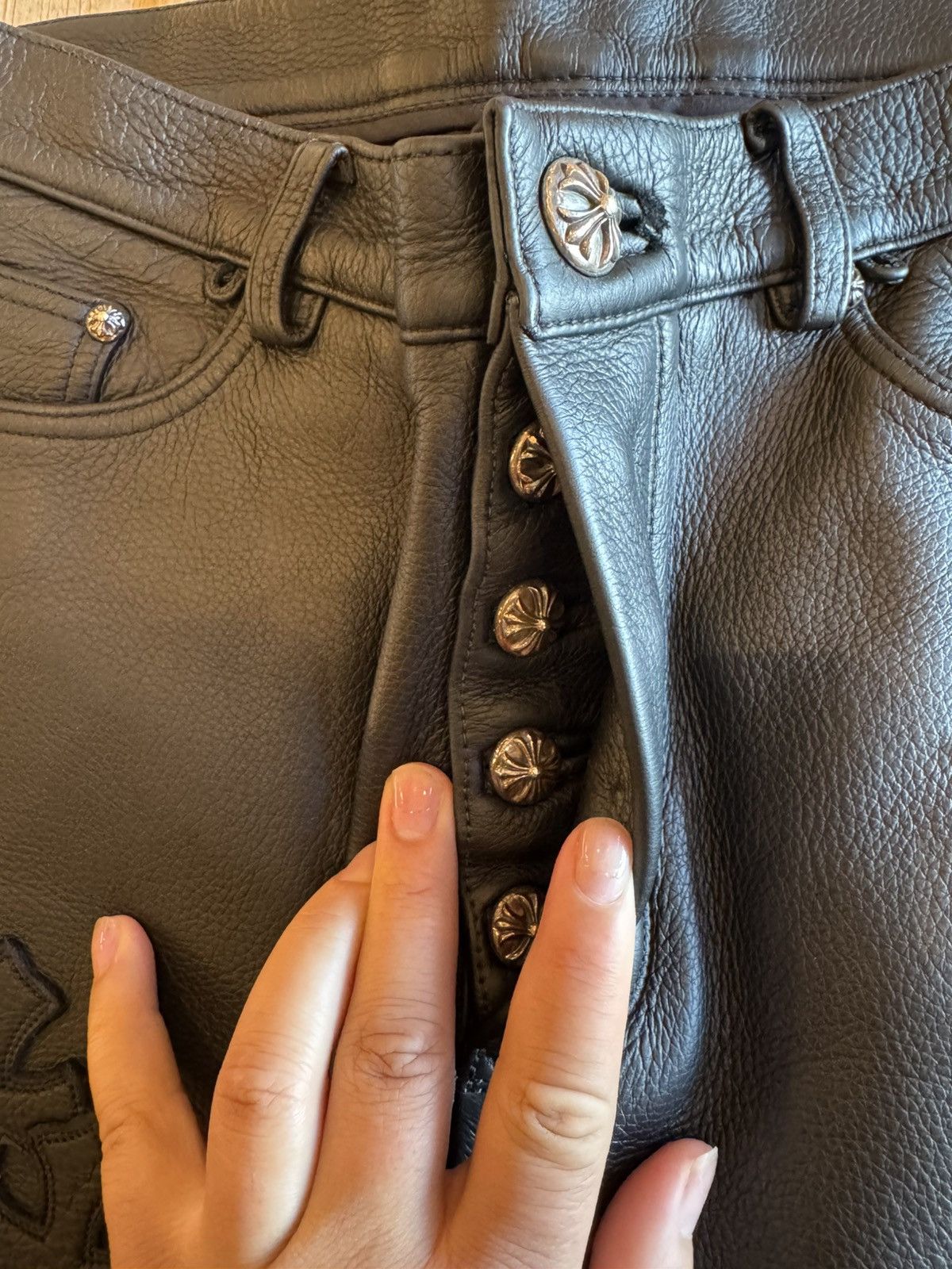 Chrome Hearts Chrome Hearts leather pants Size US 33 - 3 Thumbnail