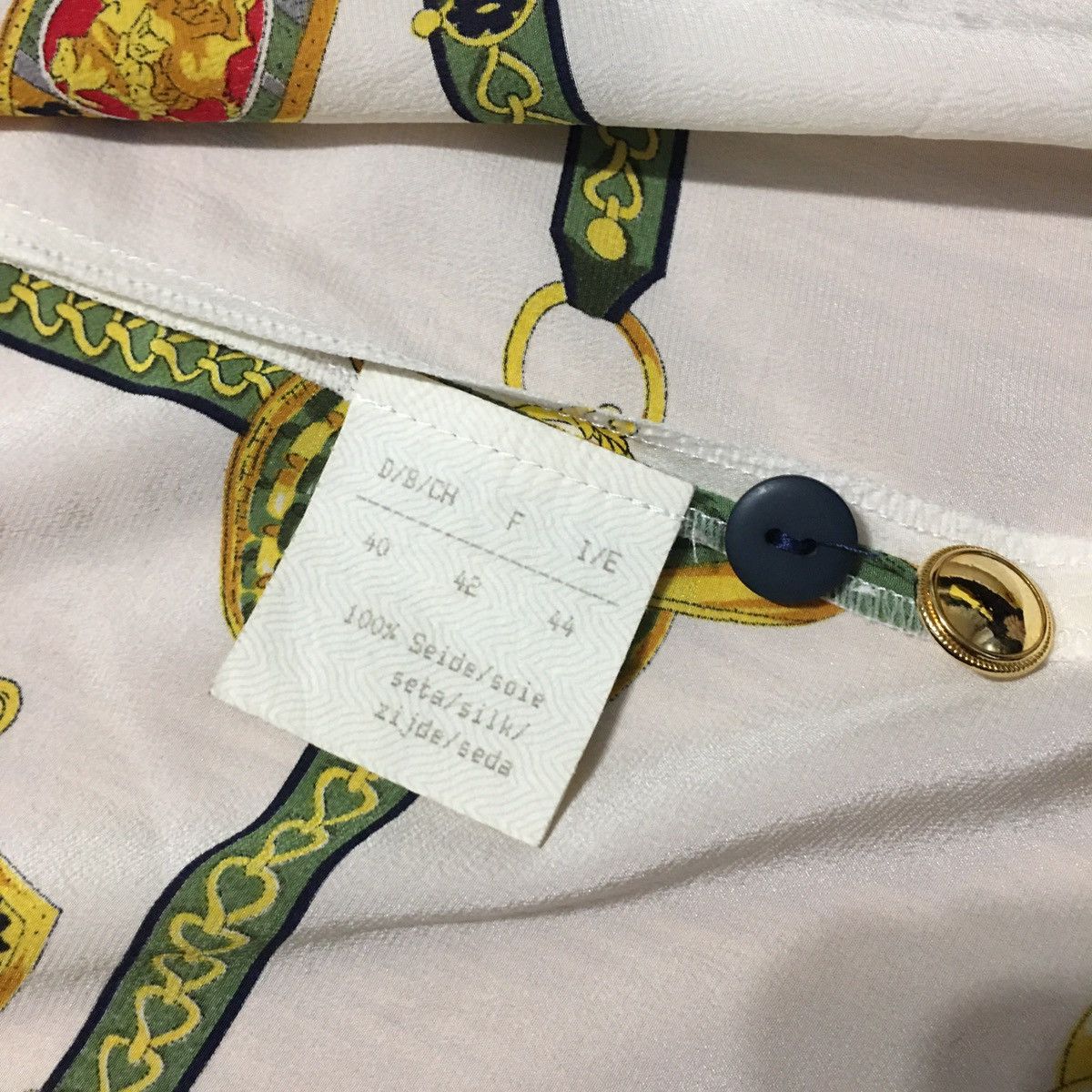 Other MADELEINE Silk Designer Hermes Print Blouse EU40 IT44 Size M / US 6-8 / IT 42-44 - 15 Thumbnail