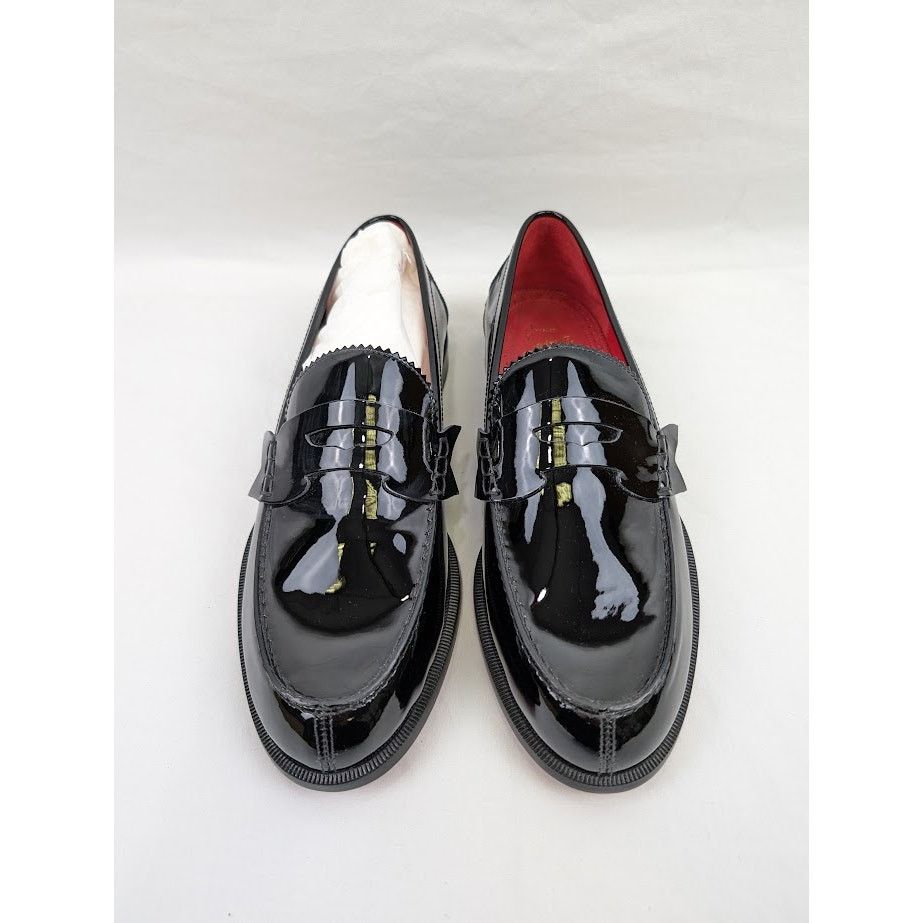 Christian Louboutin o1rshd1 Patent No Penny Flat Shoes in Black/Silver Size US 8.5 / EU 41-42 - 14 Thumbnail
