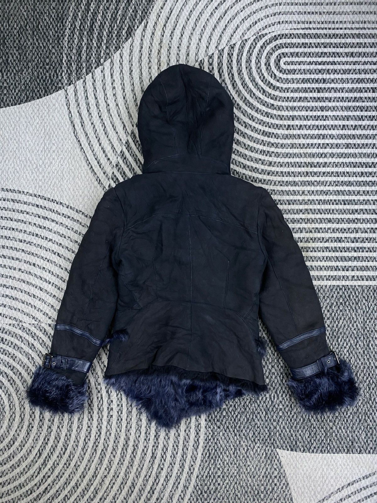 If Six Was Nine 🔥Ferrara Italy Faux Fur Shearling Asymmetrical Hooded Jacket Size US S / EU 44-46 / 1 - 2 Thumbnail