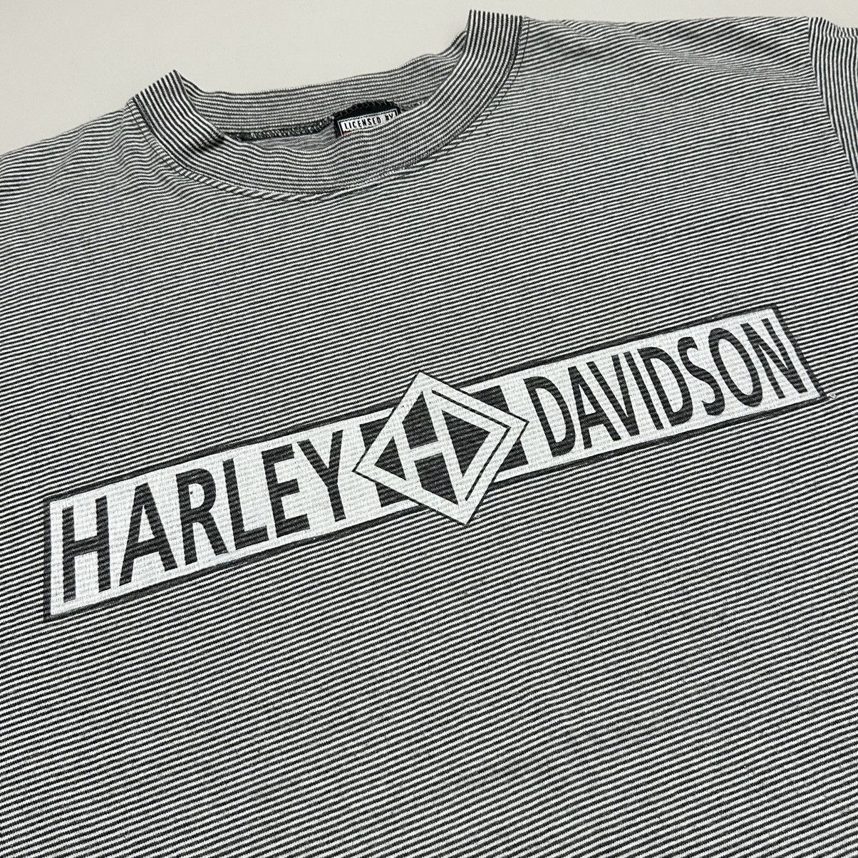 Harley Davidson Vintage 90s Harley Davidson striped Single Stitch rare Tee Size US L / EU 52-54 / 3 - 5 Thumbnail