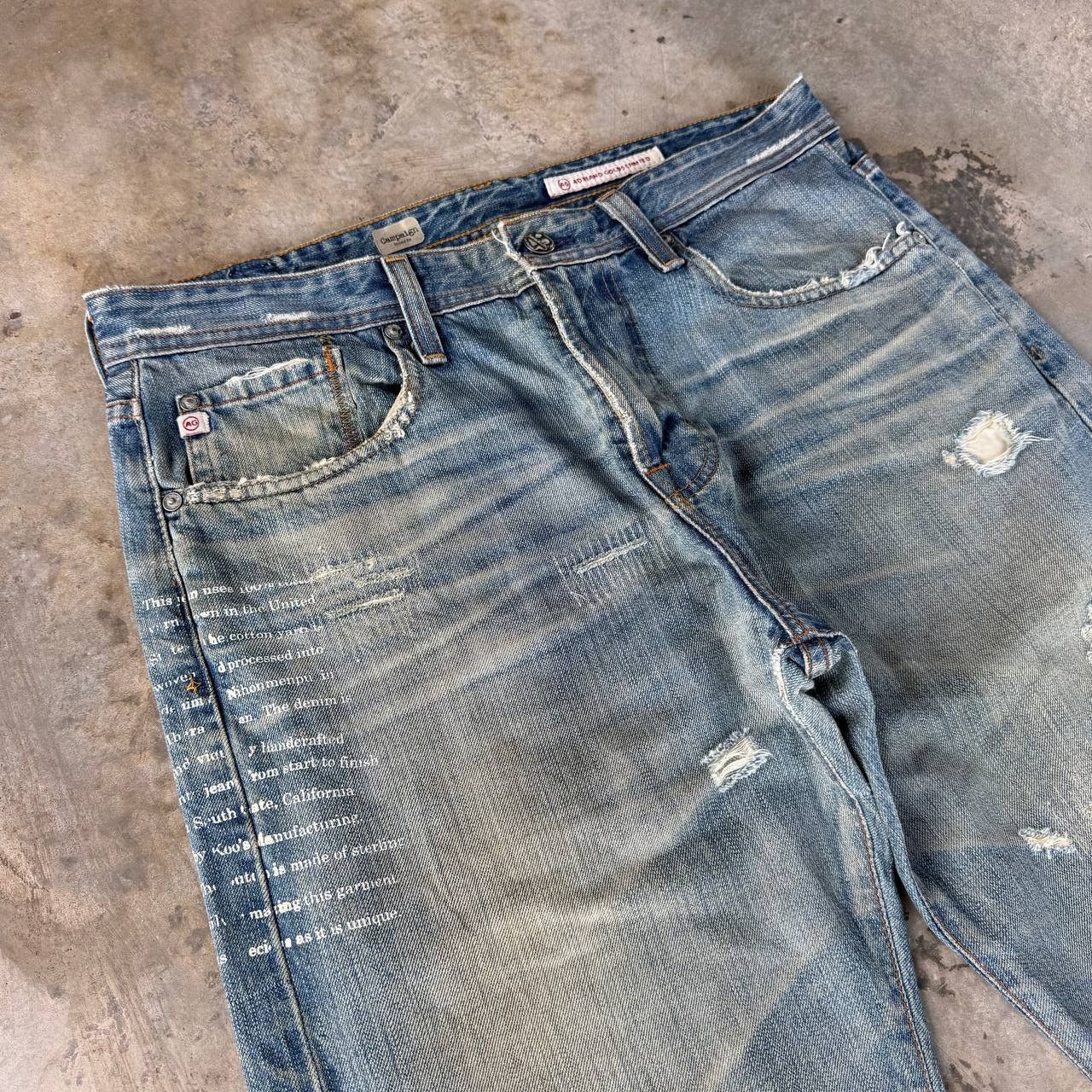 AG Adriano Goldschmied Vintage AG Adriano Goldschmied CampaignLoose Distressed Jean Size US 32 / EU 48 - 4 Thumbnail