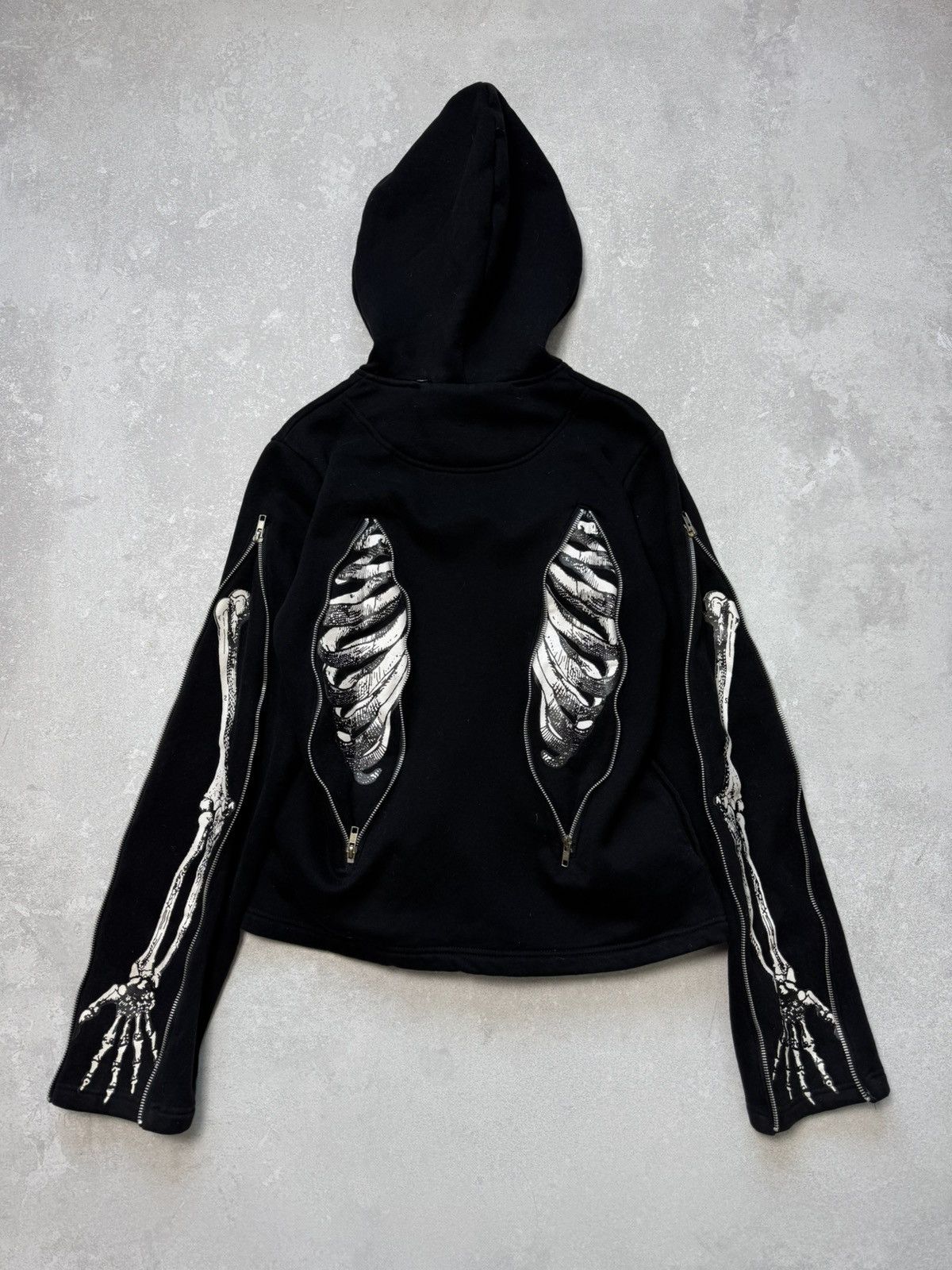 Other Living Dead Souls Banned Skeleton Zip Goth Emo Punk Drip Size XL / US 12-14 / IT 48-50 - 6 Thumbnail