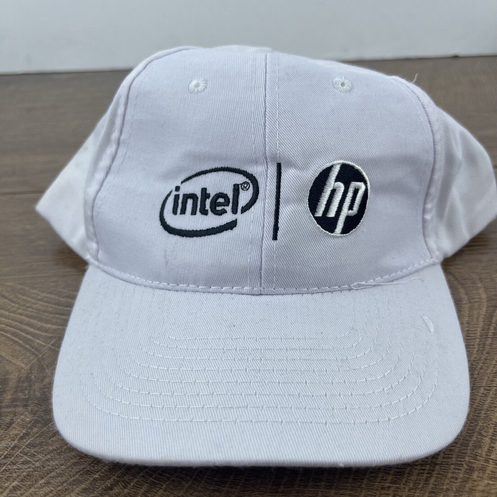 Other Intel HP Hat Baseball Adjustable Hat White Adjustable Hat Ad Size ONE SIZE - 4 Thumbnail