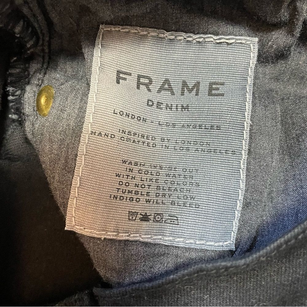 Frame FRAME Le Skinny de Jeanne Mid-Rise Black Jeans Size 27 Size 27" / US 4 / IT 40 - 6 Thumbnail