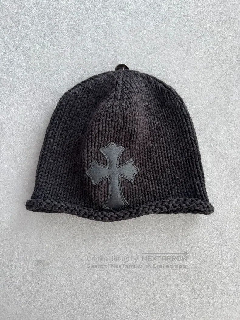 Chrome Hearts CHROME HEARTS Black cross leather cold hat Size ONE SIZE - 1 Thumbnail