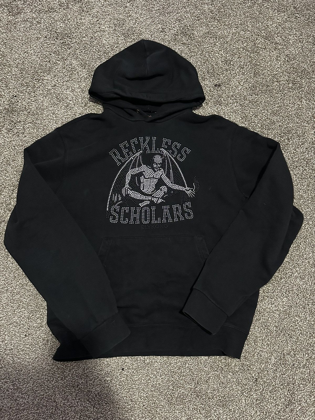 image of Elykong Reckless x Vintage Reckless Scholars Elykong Hoodie in Black, Men's (Size Medium)