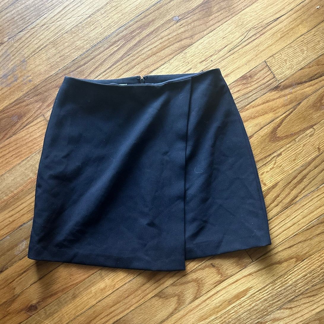 Gianni Valentino Gianni Bini Black High-Rise Wrap Skirt w/ Zipper – Size 2 Size 26" / US 2 / IT 38 - 1 Thumbnail