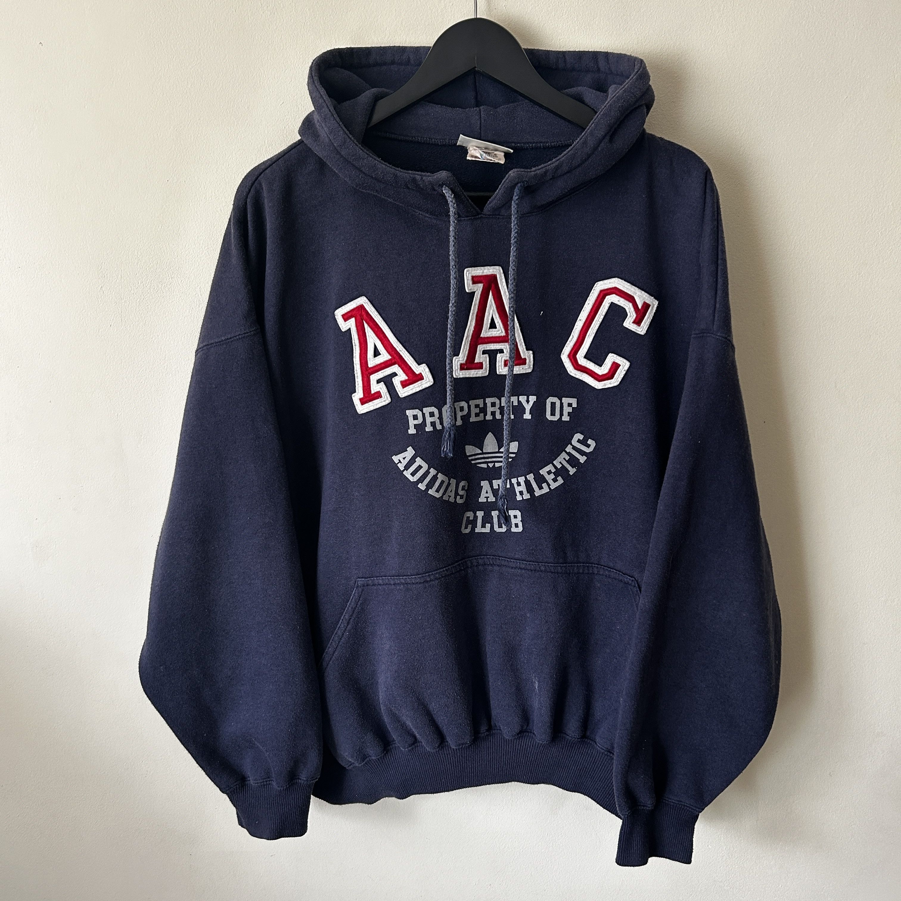 Adidas Vintage Adidas Athletic Club 90's Hoodie Size US L / EU 52-54 / 3 - 1 Thumbnail