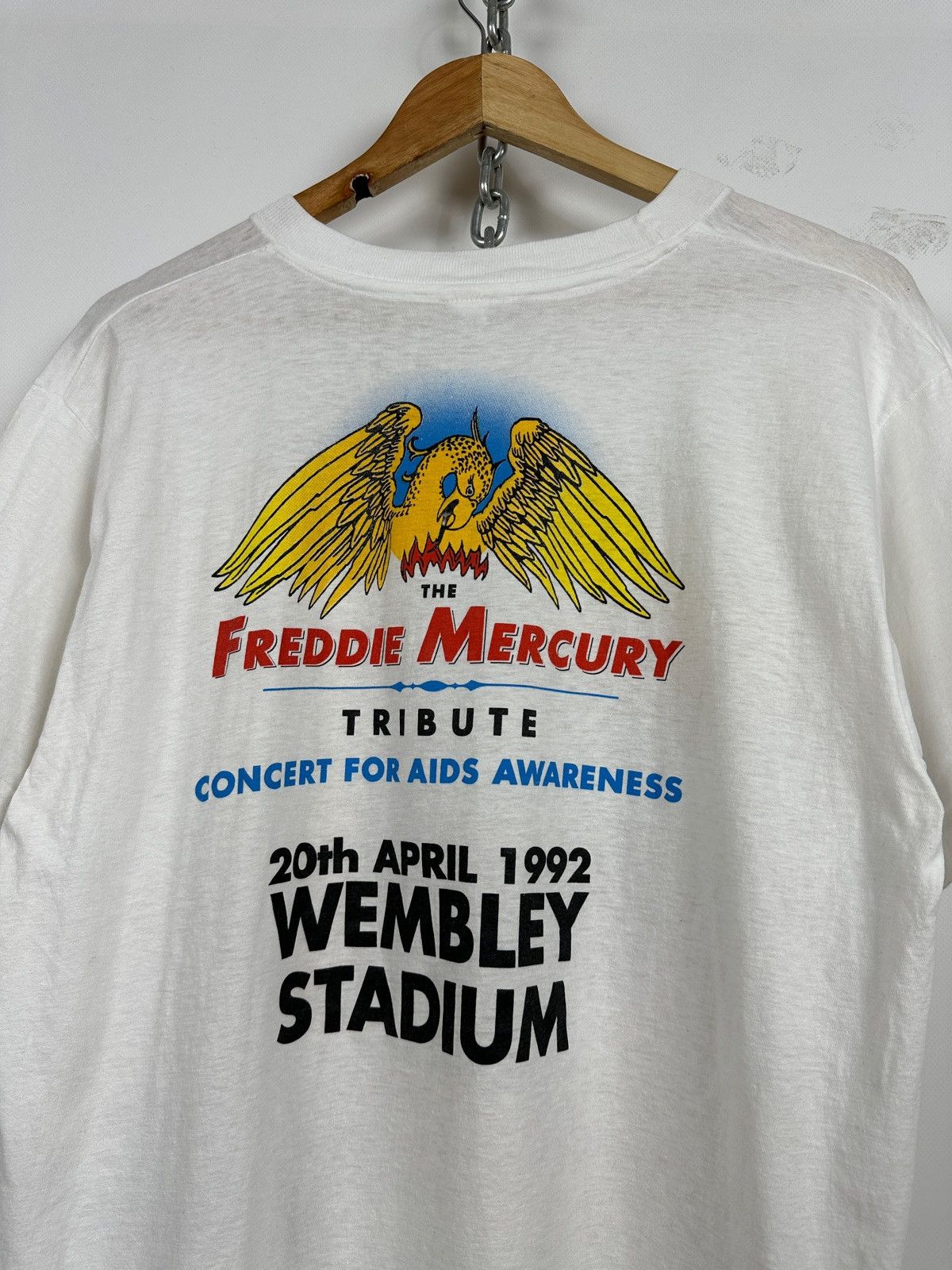 Band Tees 1992 Vintage Queen Freddie Mercury Tribute Concert T-Shirt Size US L / EU 52-54 / 3 - 11 Thumbnail