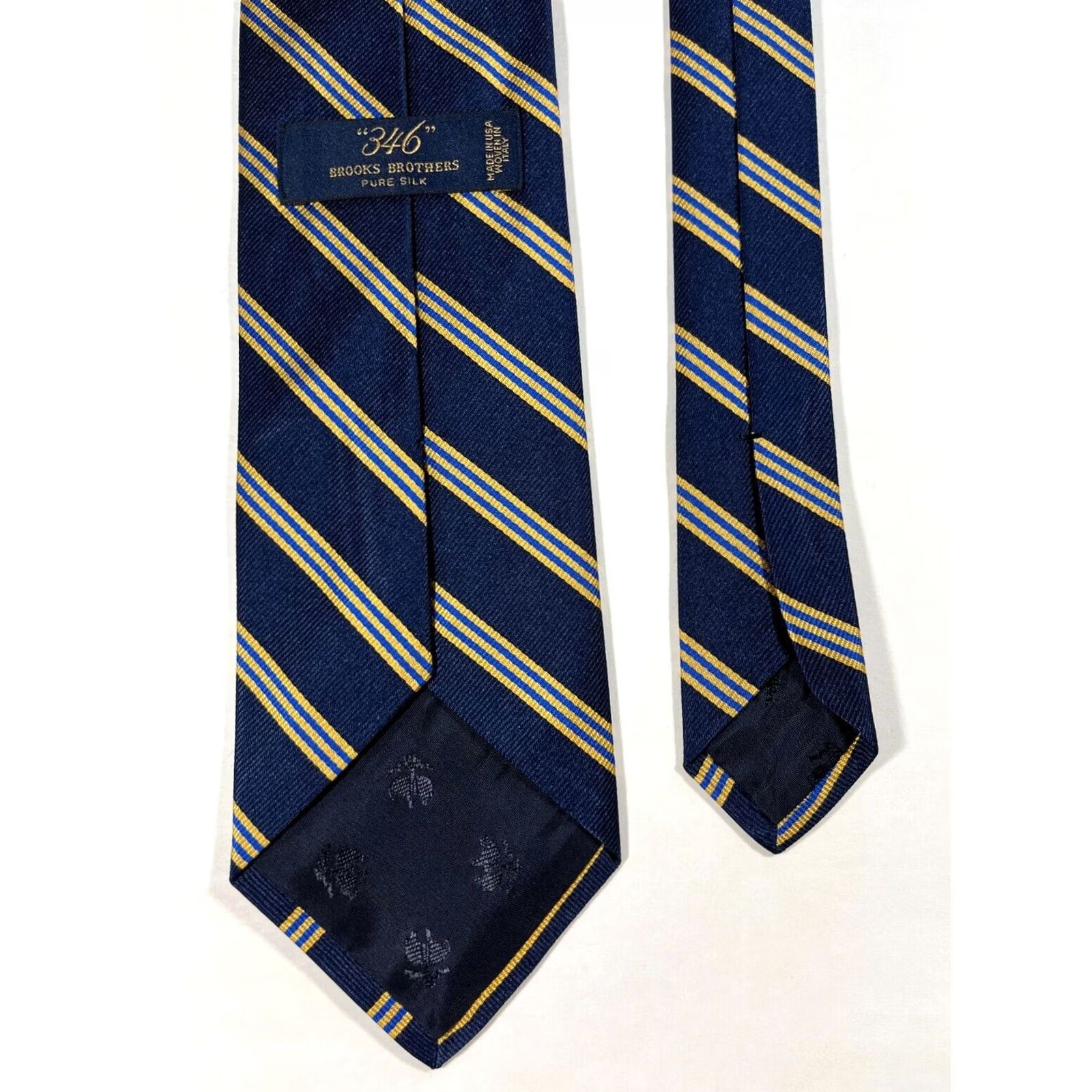 Brooks Brothers VINTAGE Brooks Brothers Navy Striped Silk Tie 346 Men’s 57-60" 3.5" Woven in Italy Made in USA Mens Size ONE SIZE - 6 Thumbnail