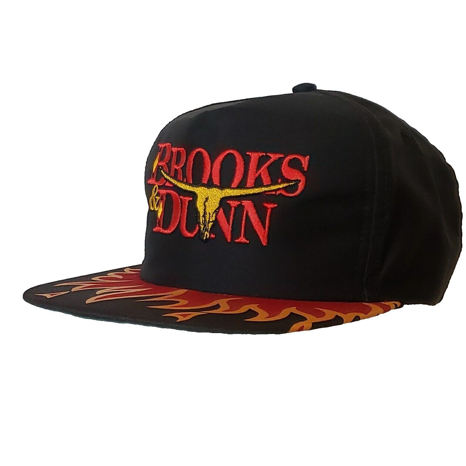 Vintage Brooks And Dunn Flaming 5 Panel Hat Getcha Some Vintage 90s Size ONE SIZE - 1 Thumbnail