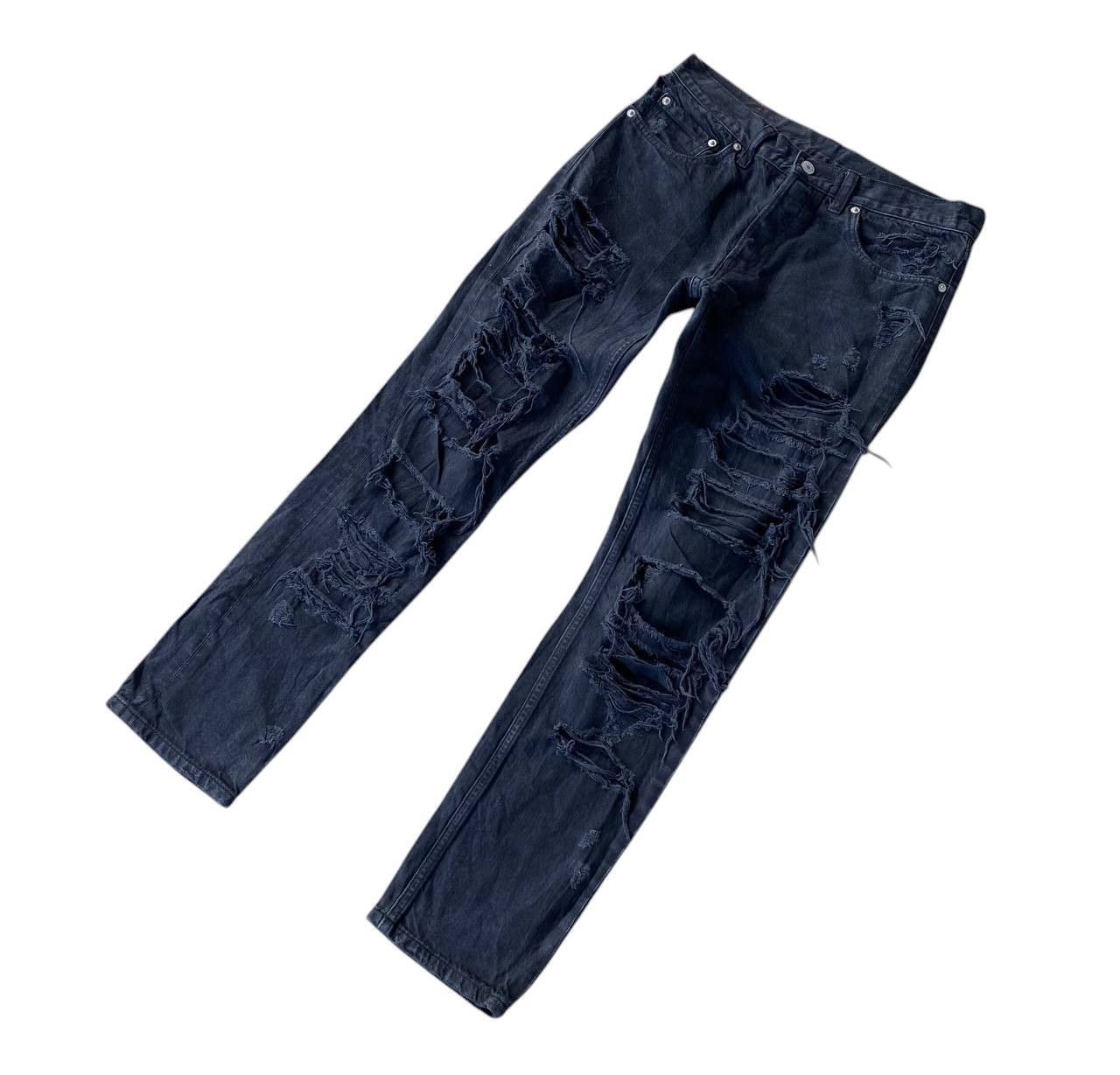 Japanese Brand RNA Slang Inc.By Eiji Okumoto Insane Distressed Denim Grunge Size US 29 - 5 Thumbnail
