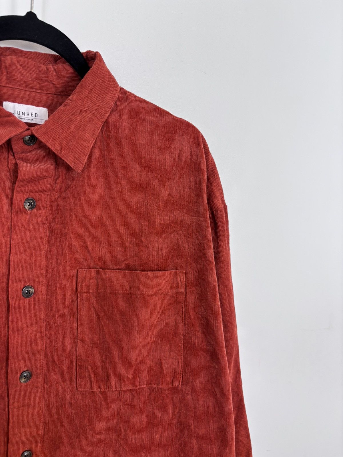 Japanese Brand Junred Tokyo Japan Men’s Corduroy Velvet Long Sleeve Shirt Size US M / EU 48-50 / 2 - 5 Thumbnail