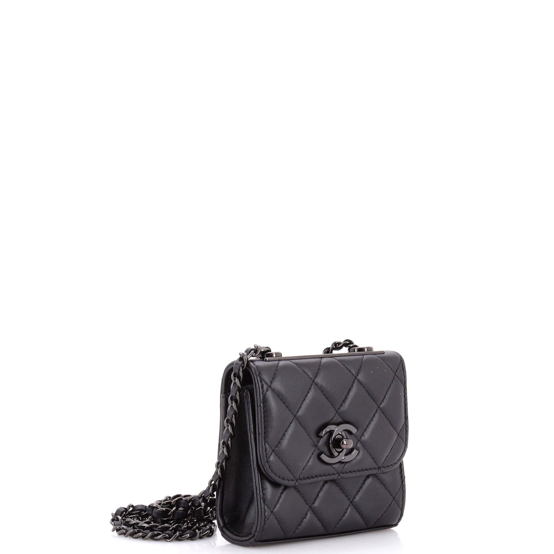 Chanel So Black Trendy CC Clutch with Chain Quilted Lambskin Small Size ONE SIZE - 1 Thumbnail