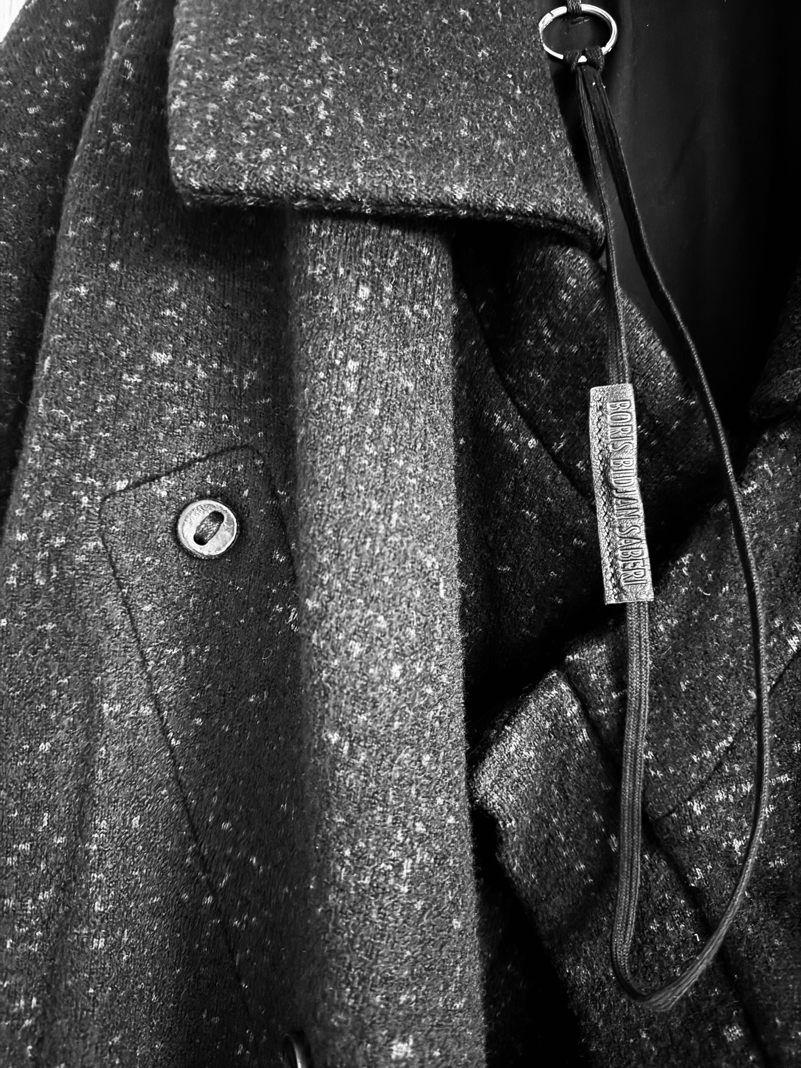 Boris Bidjan Saberi Asymmetrical Wool Jacket / Coat Size US L / EU 52-54 / 3 - 8 Thumbnail