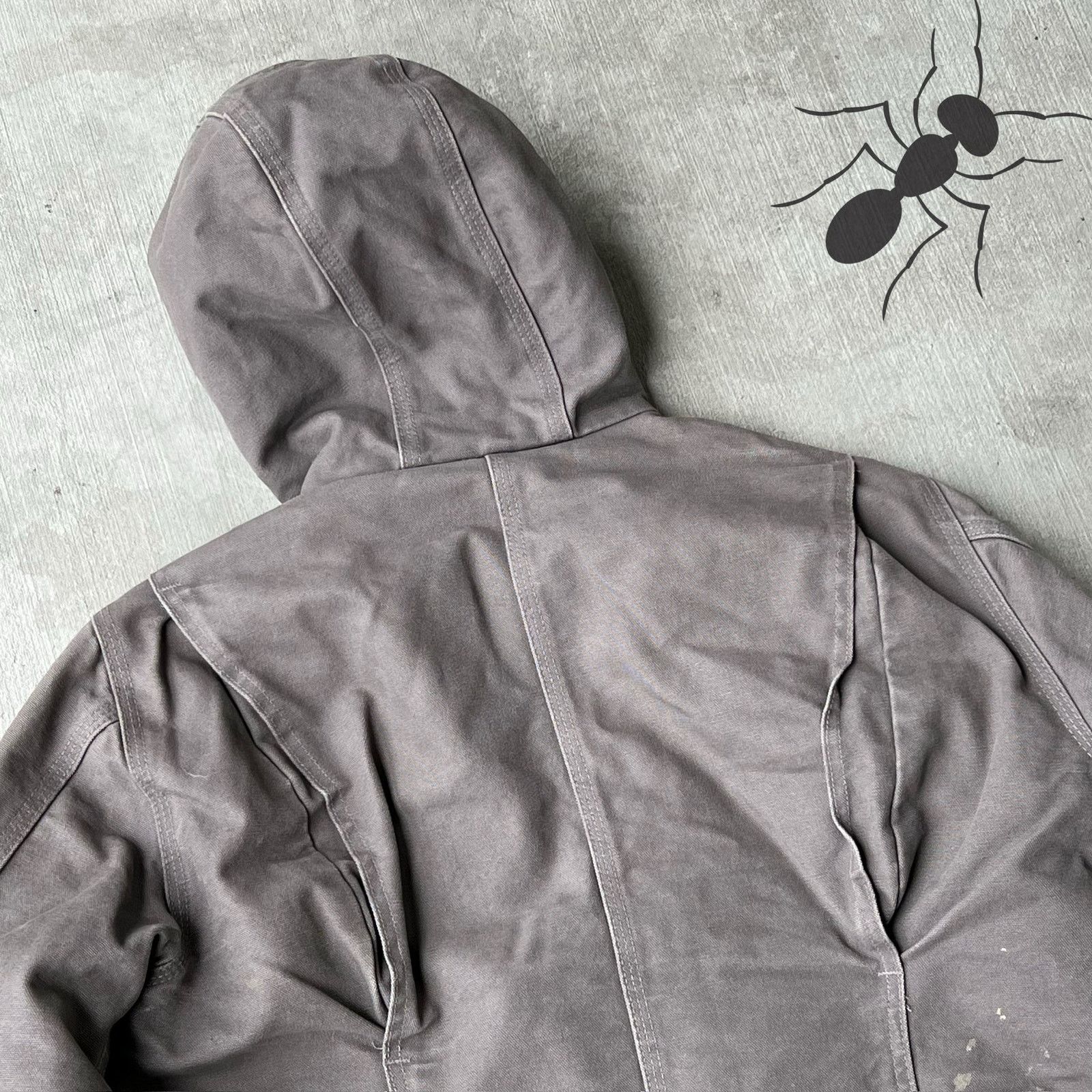 Carhartt × Vintage Carhartt WOMENS WJ141 gray hooded work wear jacket Size US S / EU 44-46 / 1 - 6 Thumbnail