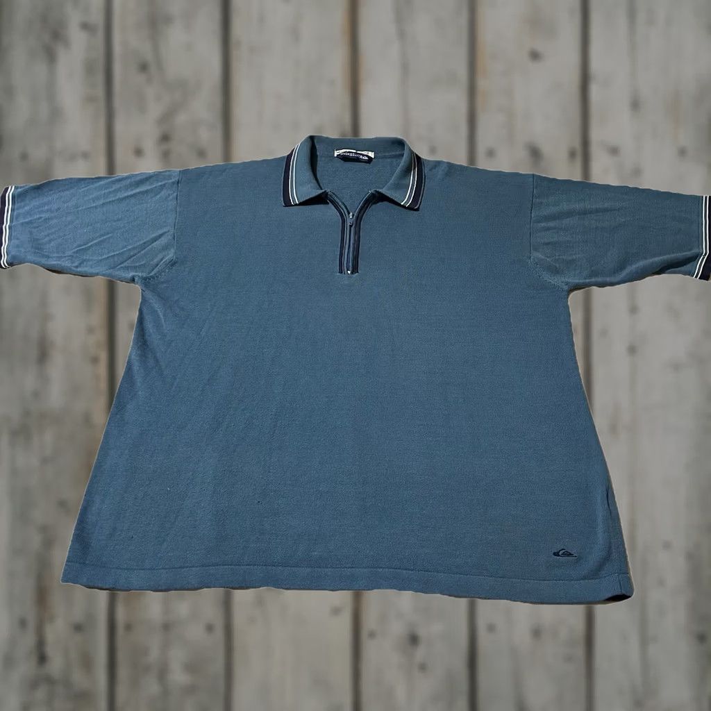 Quiksilver VINTAGE Quiksilver Surf Polo Quarter Zip Y2K Size XL Blue Men Size US XL / EU 56 / 4 - 1 Thumbnail