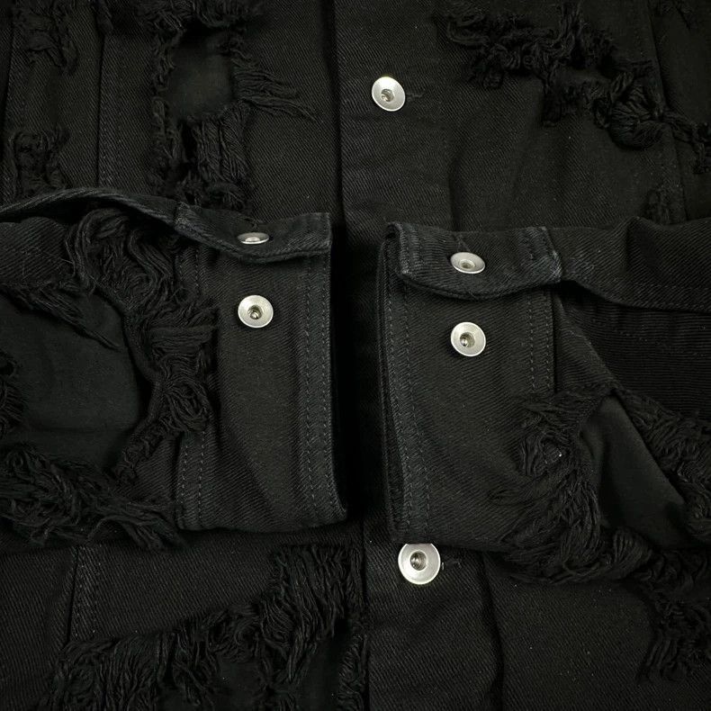 Rick Owens Rick Owens Erosion destroys men's denim jacket-2506 Size US S / EU 44-46 / 1 - 3 Thumbnail