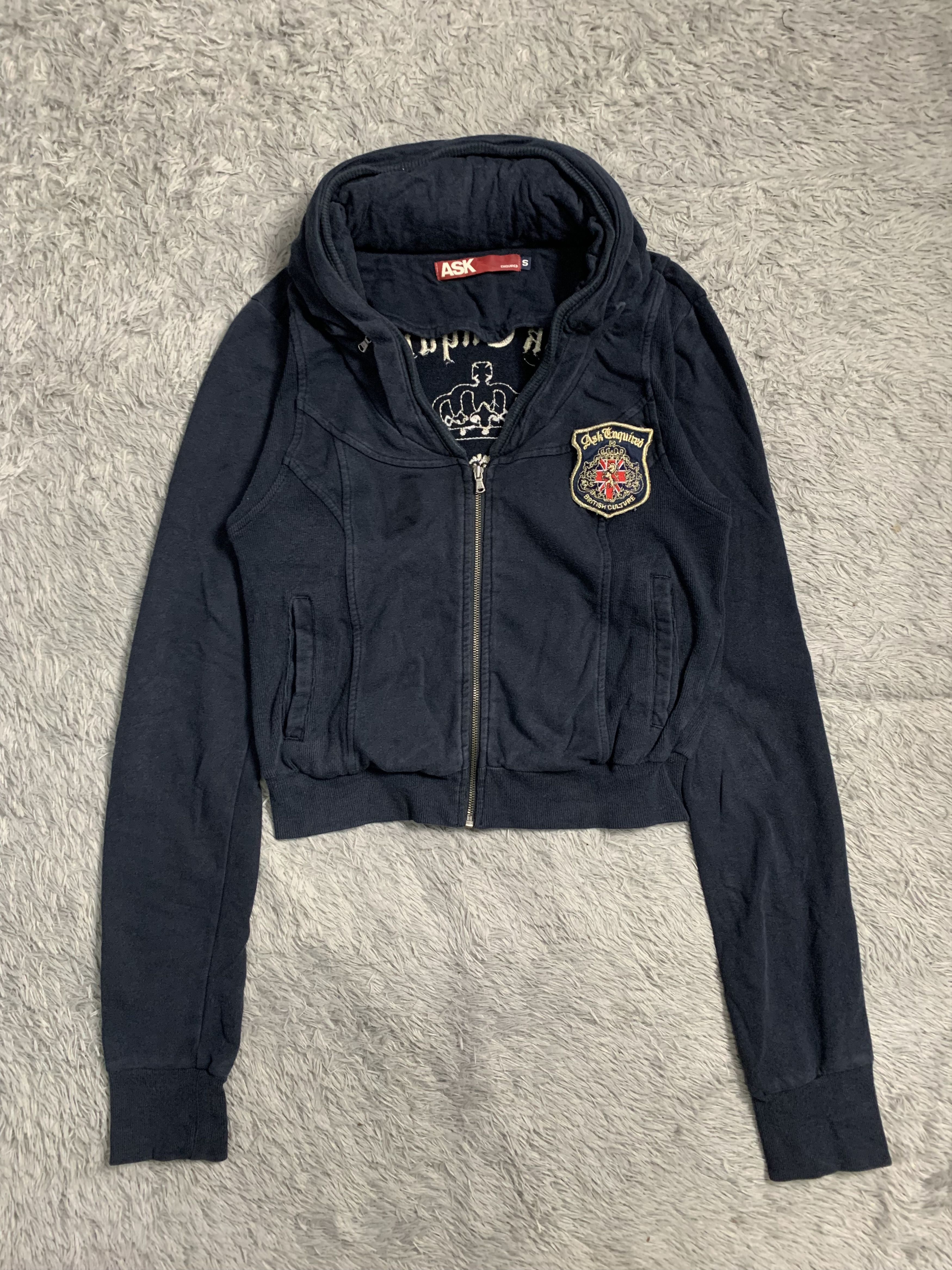 Japanese Brand Time-Worn Essentials Ask Hidden Zip Hoodie Size US S / EU 44-46 / 1 - 8 Thumbnail