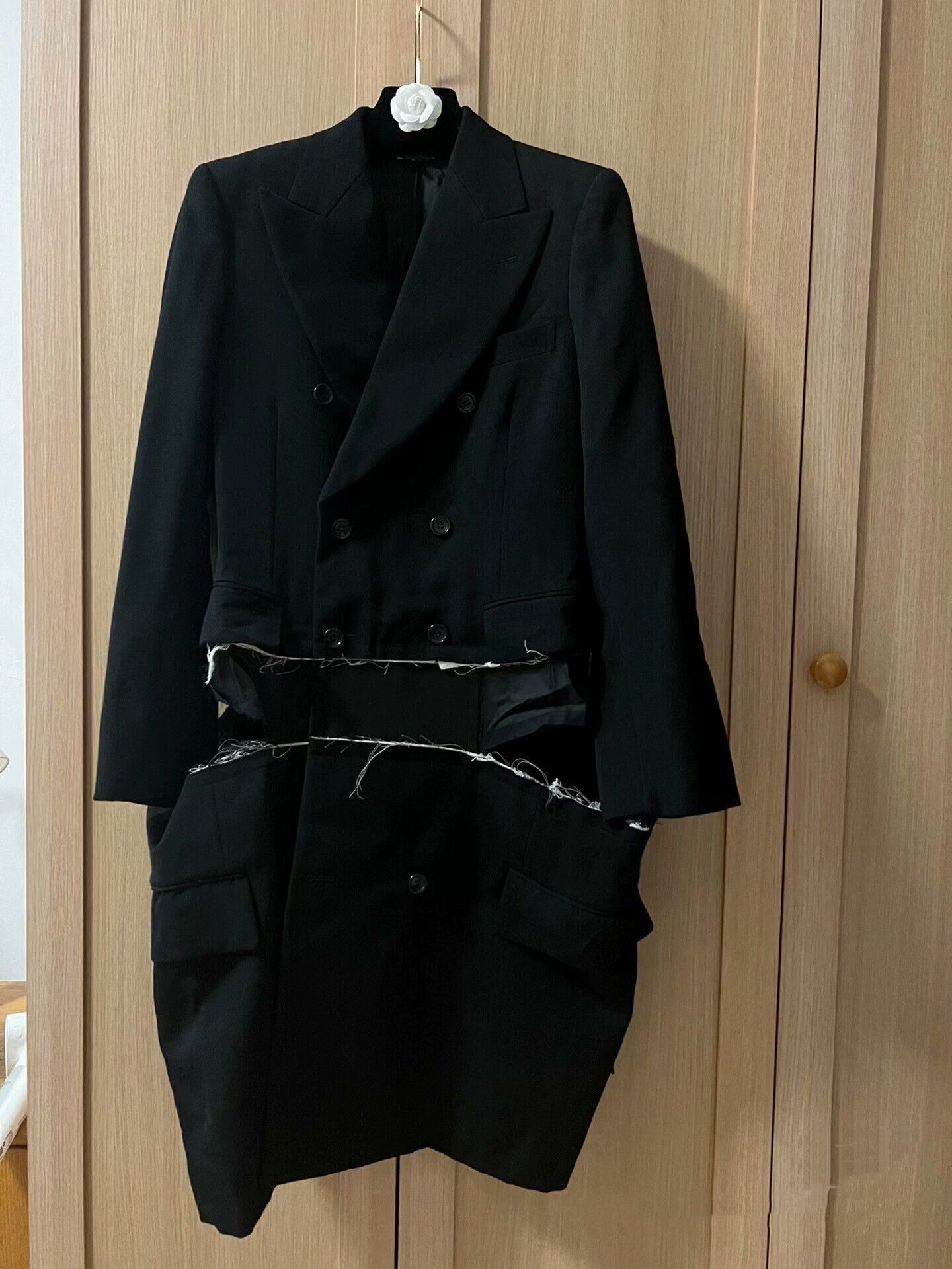 Comme des Garcons CDG Deconstructed Blazer Coat Size US S / EU 44-46 / 1 - 1 Thumbnail