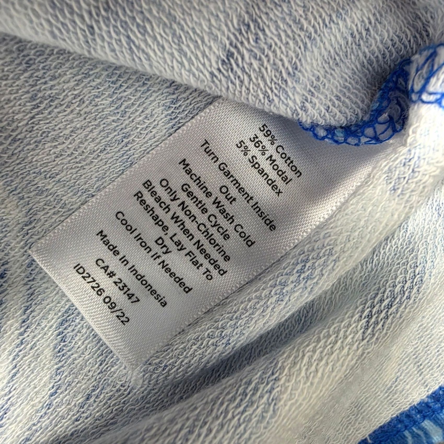 Talbots Talbots T by Talbots Dress Knit Dress Short Sleeve Blue Marble Swirl Print Womens Medium Knee Length Stretch Casual Mens? Womens Size 32" / US 10 / IT 46 - 6 Thumbnail