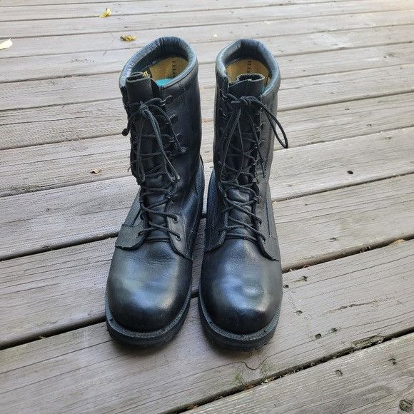 Belleville Vintage 90s Belleville Military Issue Black Leather Goretex Size US 11 / EU 44 - 8 Thumbnail