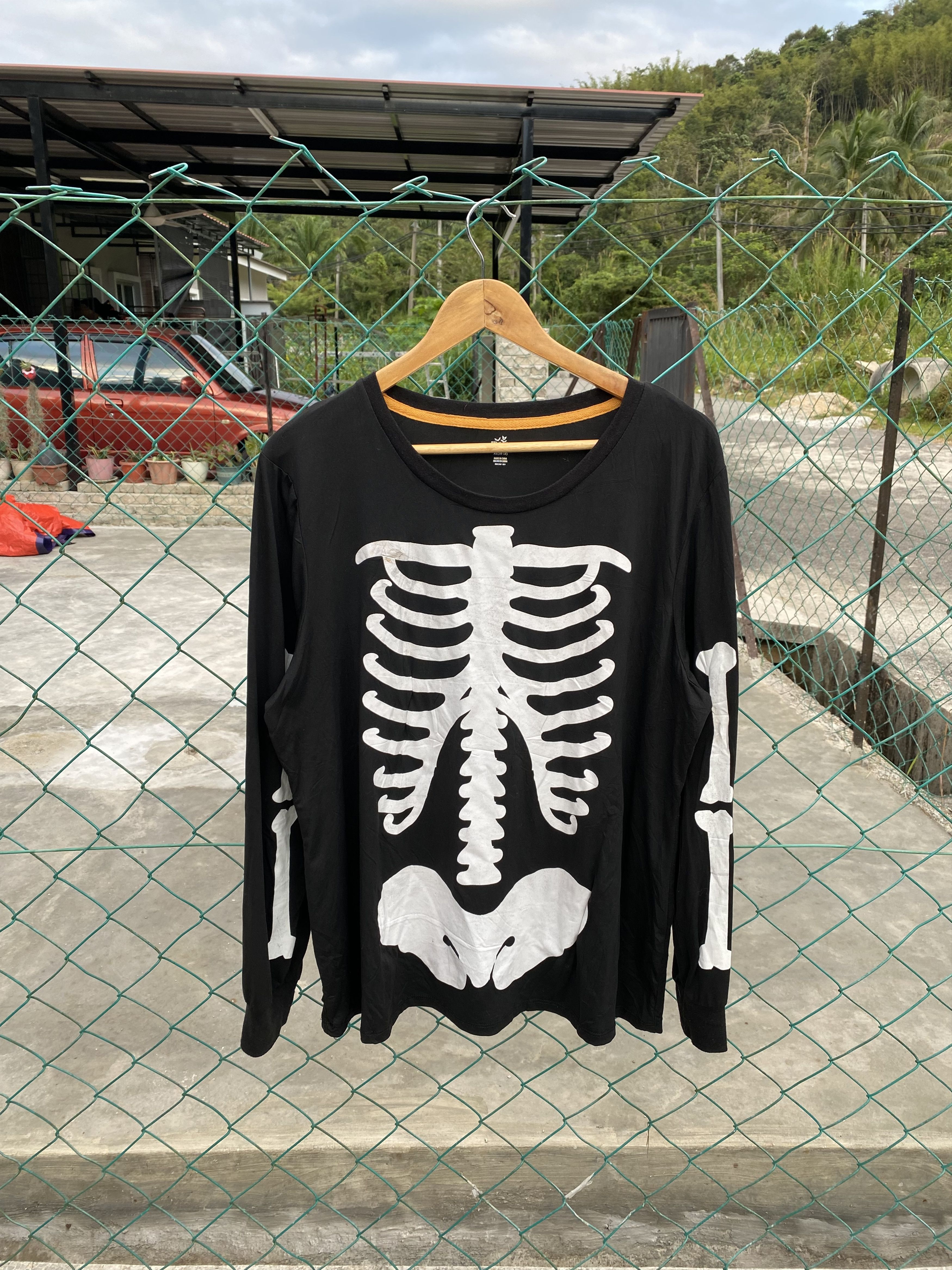 Japanese Brand Halloween skeleton spandex long sleeve tees Size XL / US 12-14 / IT 48-50 - 1 Thumbnail