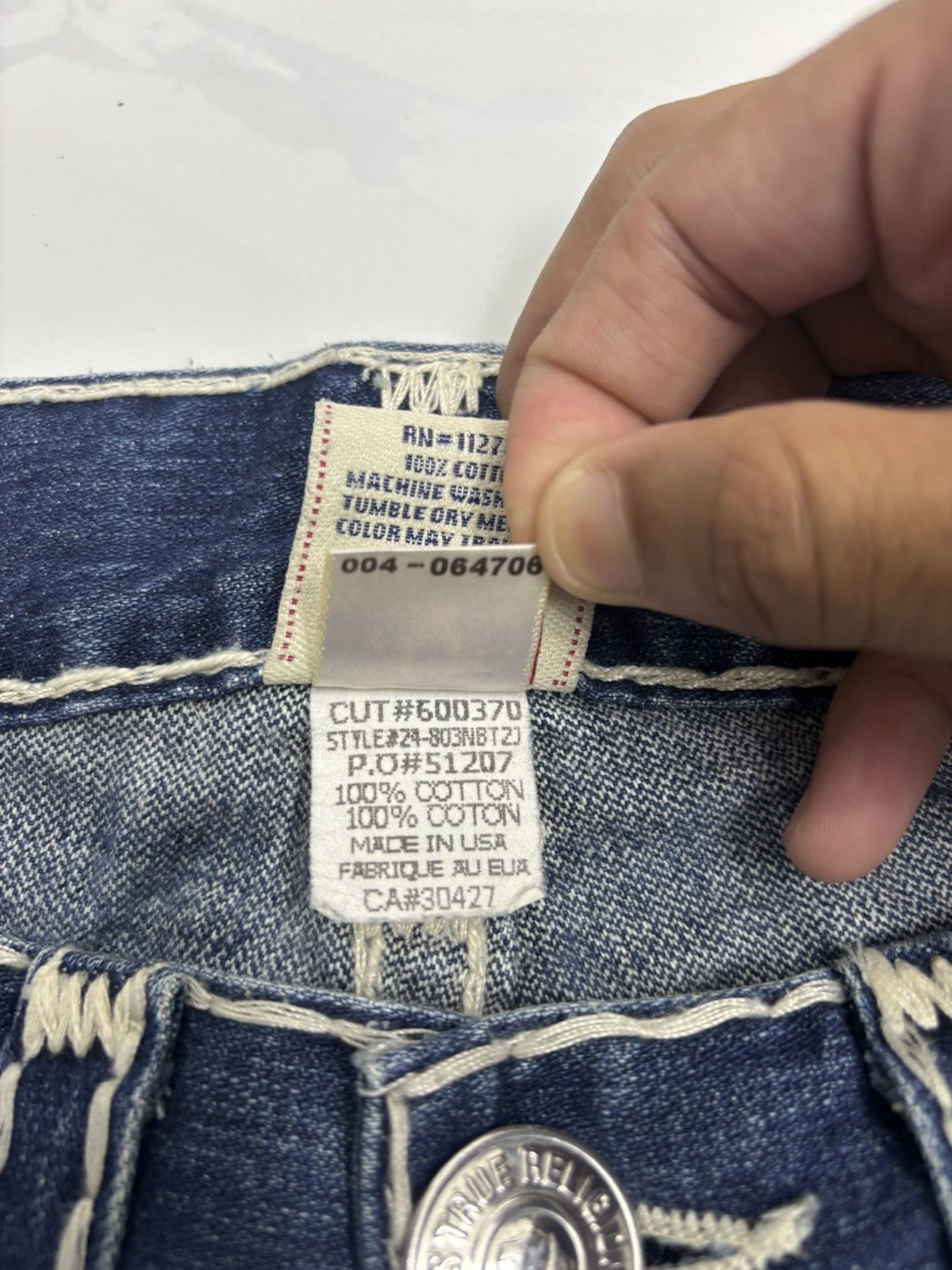 True Religion FLARE JEANS TRUE RELIGION JOEY SUPER T DISTRESSED DENIM JEAN Size US 34 / EU 50 - 13 Thumbnail
