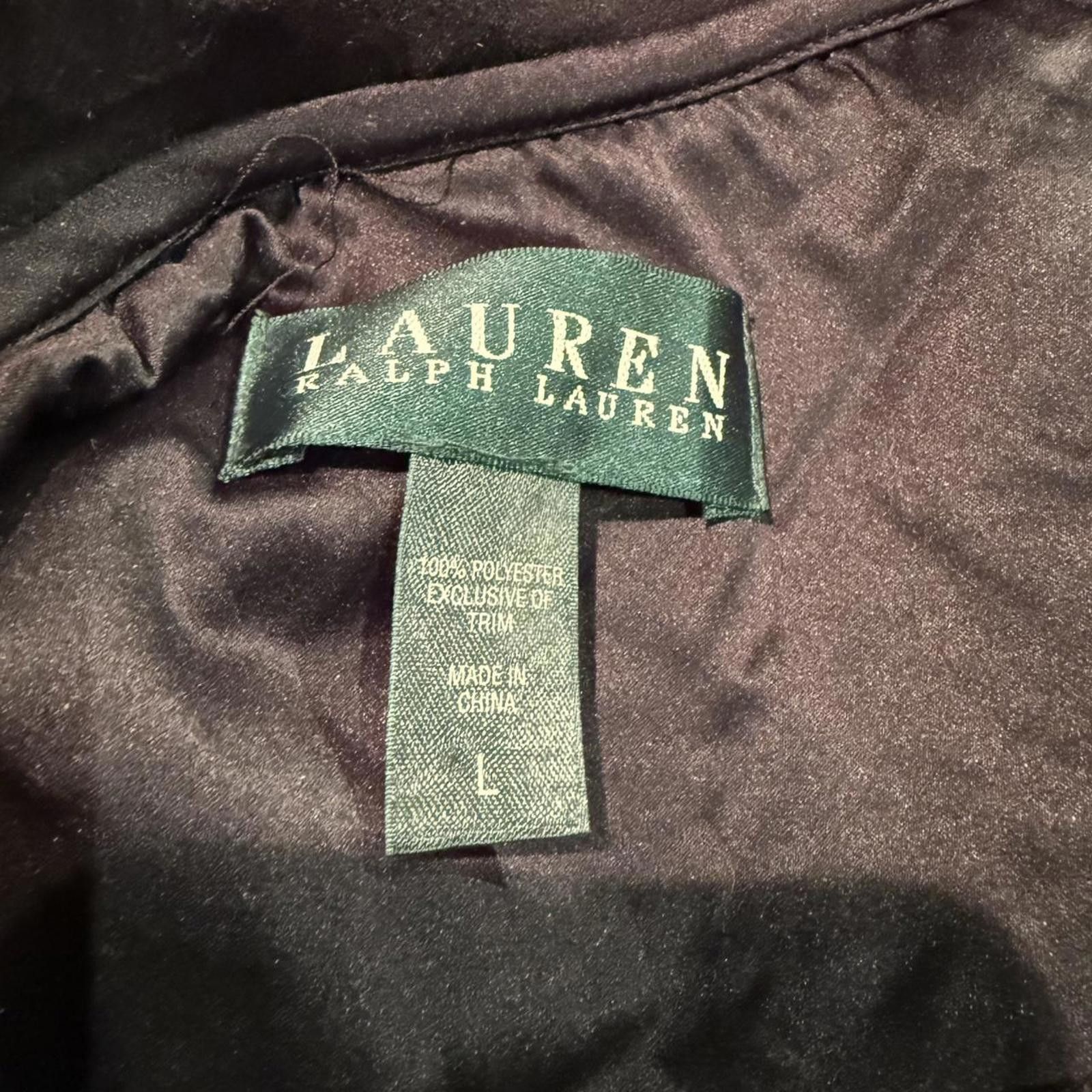Lauren Ralph Lauren Ralph Lauren Women's Black Wrap Smoking Jacket Size L Size L / US 10 / IT 46 - 5 Thumbnail
