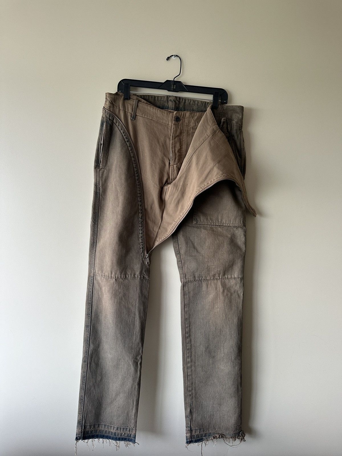 【RICK OWENS】インディゴ＆ブラウン Aircut ジーンズ Rick Owens FW06 Rick Owens Brown Aircut Denim - Gem