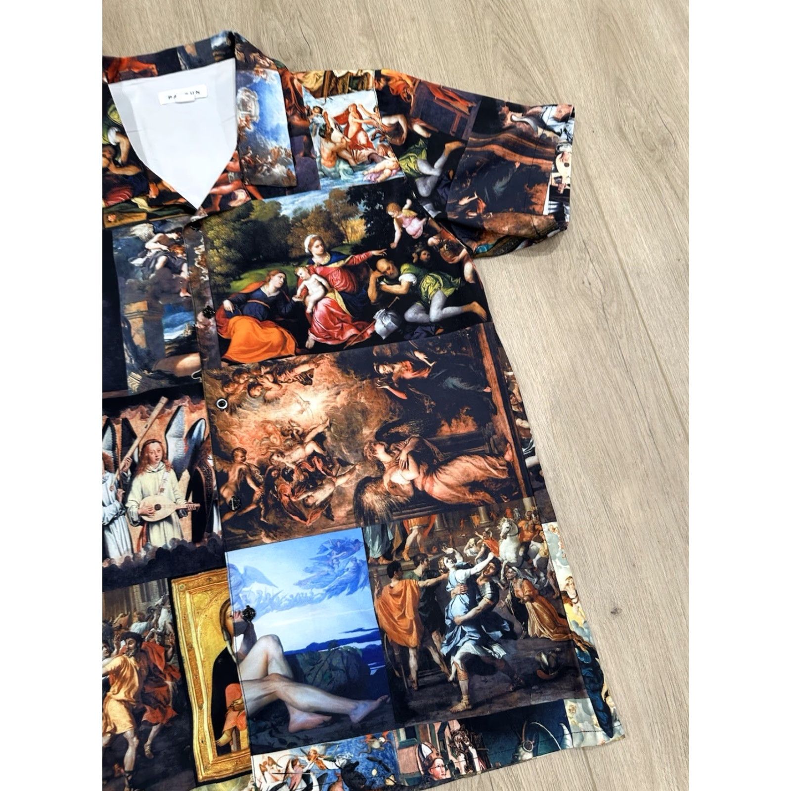 Pacsun PacSun Shirt Mens L Colorful All Over Print Button Up Art Mona Lisa Casual Short Sleeve Collared Geometric Multicolor Size US L / EU 52-54 / 3 - 2 Thumbnail