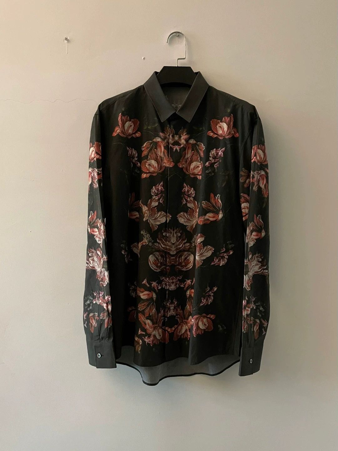 Alexander McQueen Multi Floral Print Long Sleeve Button-Up Shirt Size US M / EU 48-50 / 2 - 2 Thumbnail